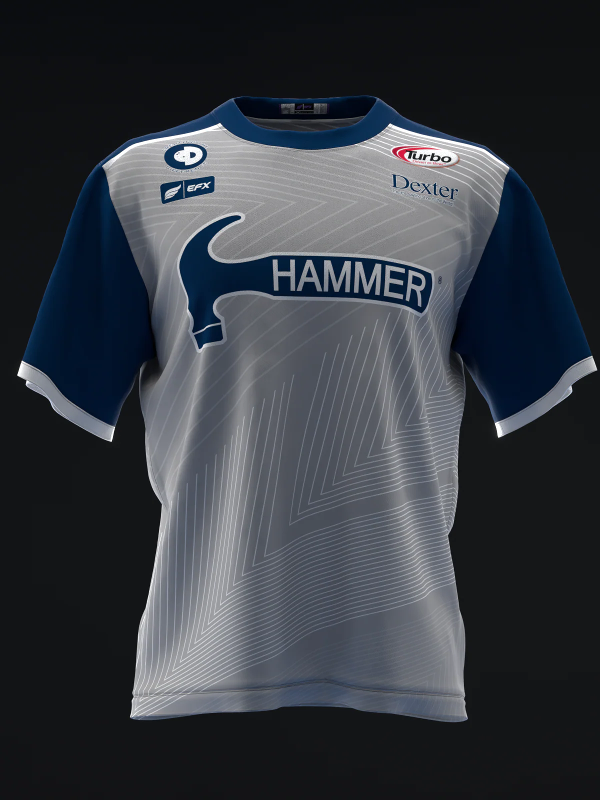 Marshall Kent 2024 - Clean Lines Navy Silver - Bowling Jersey - Image 2