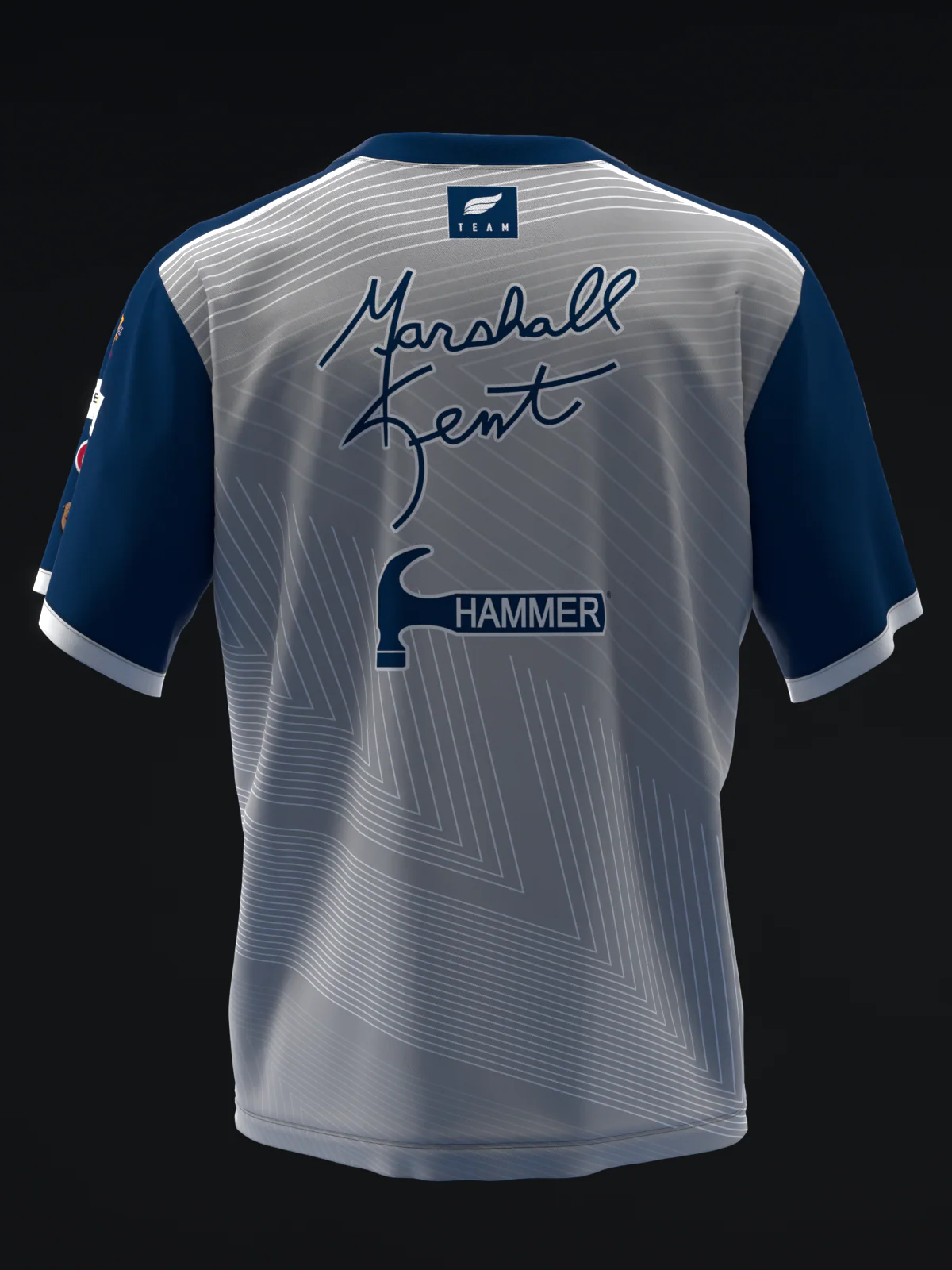 Marshall Kent 2024 - Clean Lines Navy Silver - Bowling Jersey - Image 5
