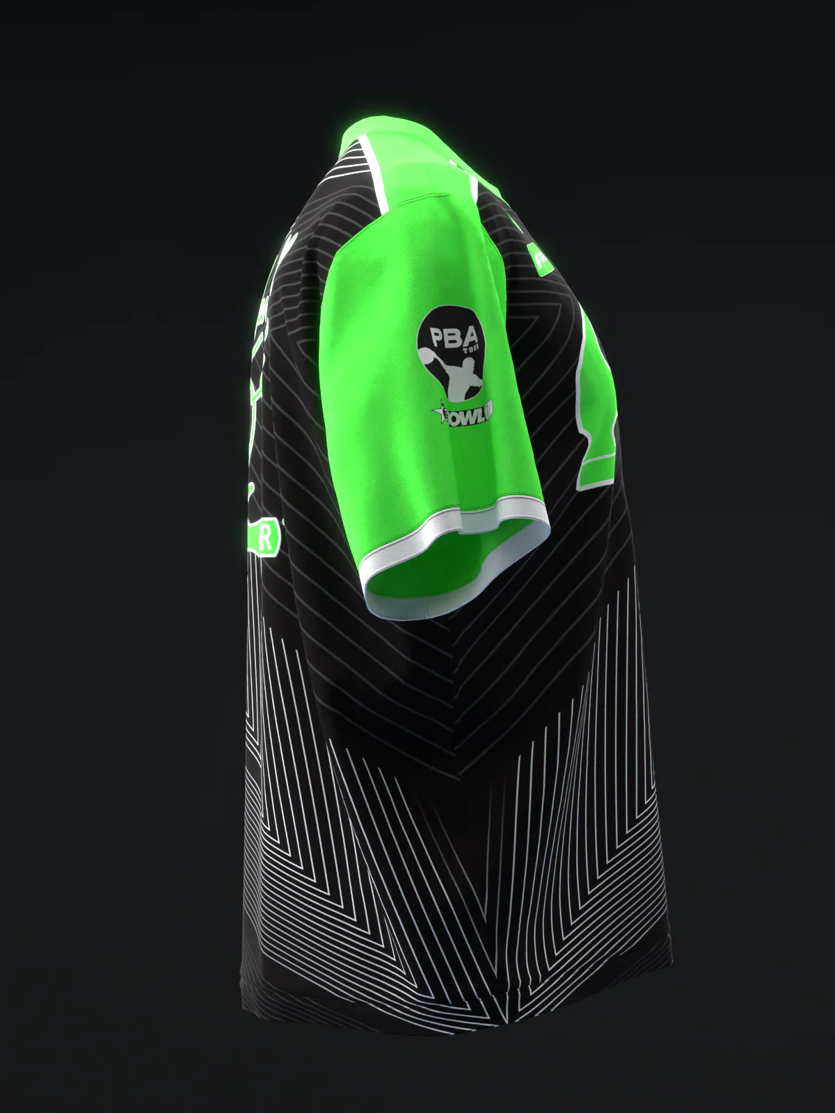 Marshall Kent 2024 - Clean Lines Neon Green Black - Bowling Jersey - Image 4