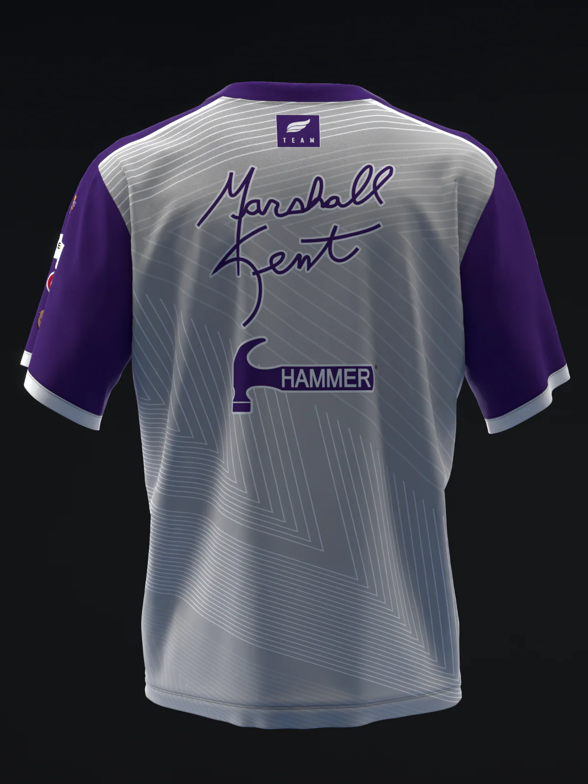 Marshall Kent 2024 - Clean Lines Purple Silver - Bowling Jersey - Image 5