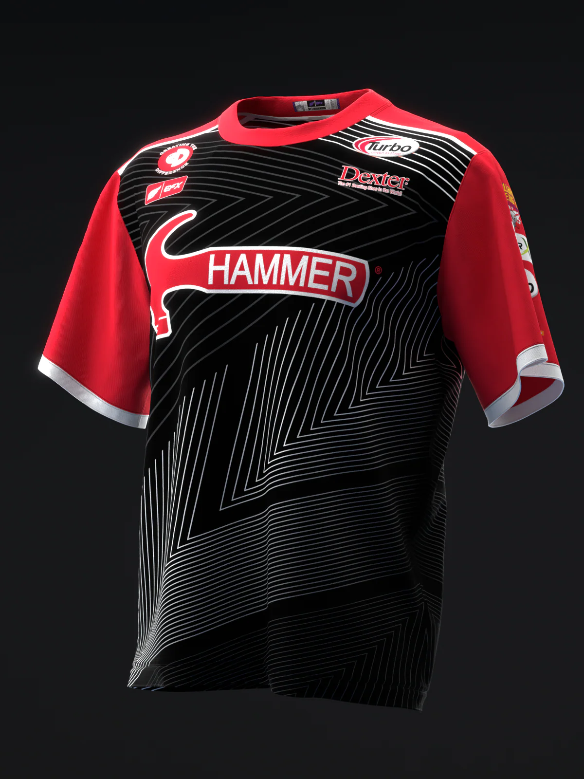 Marshall Kent 2024 - Clean Lines Red Black - Bowling Jersey