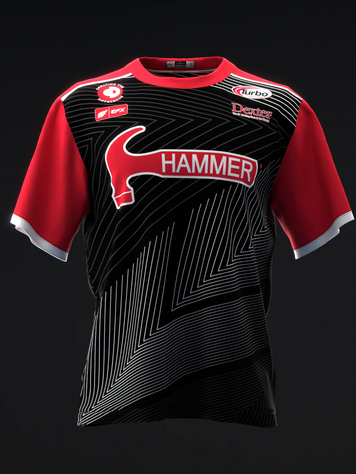 Marshall Kent 2024 - Clean Lines Red Black - Bowling Jersey - Image 2
