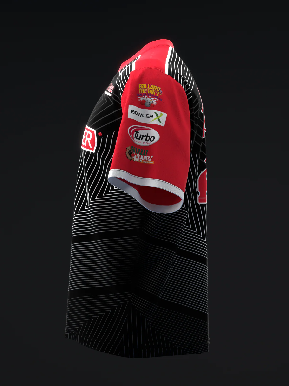 Marshall Kent 2024 - Clean Lines Red Black - Bowling Jersey - Image 6