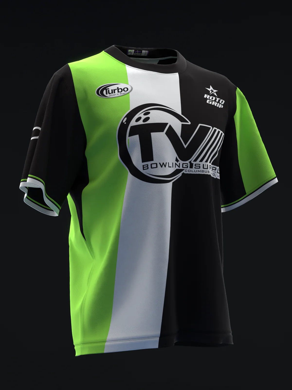Michael Tang 2024 - Retro Stripes Neon BNGW - Bowling Jersey - Image 3