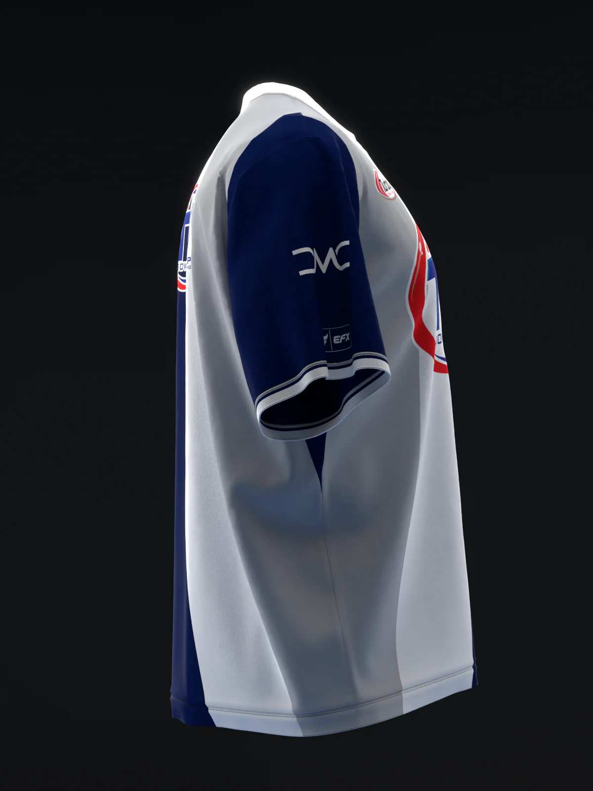 Michael Tang 2024 - Retro Stripes Navy Gray White - Bowling Jersey - Image 4