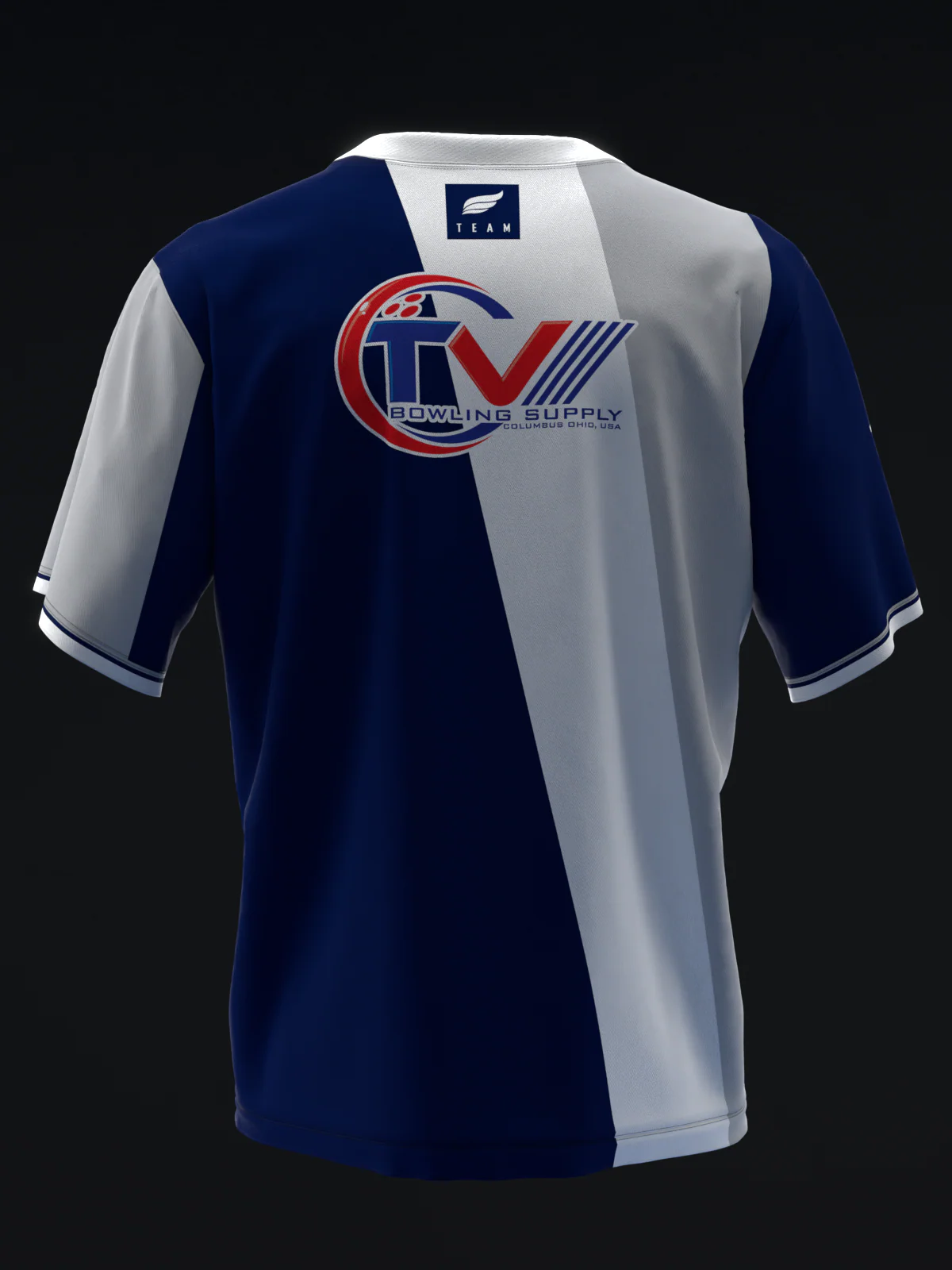 Michael Tang 2024 - Retro Stripes Navy Gray White - Bowling Jersey - Image 5