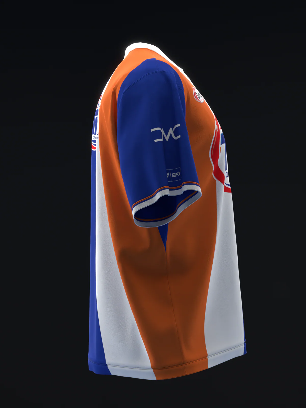 Michael Tang 2024 - Retro Stripes Royal Orange White - Bowling Jersey - Image 4