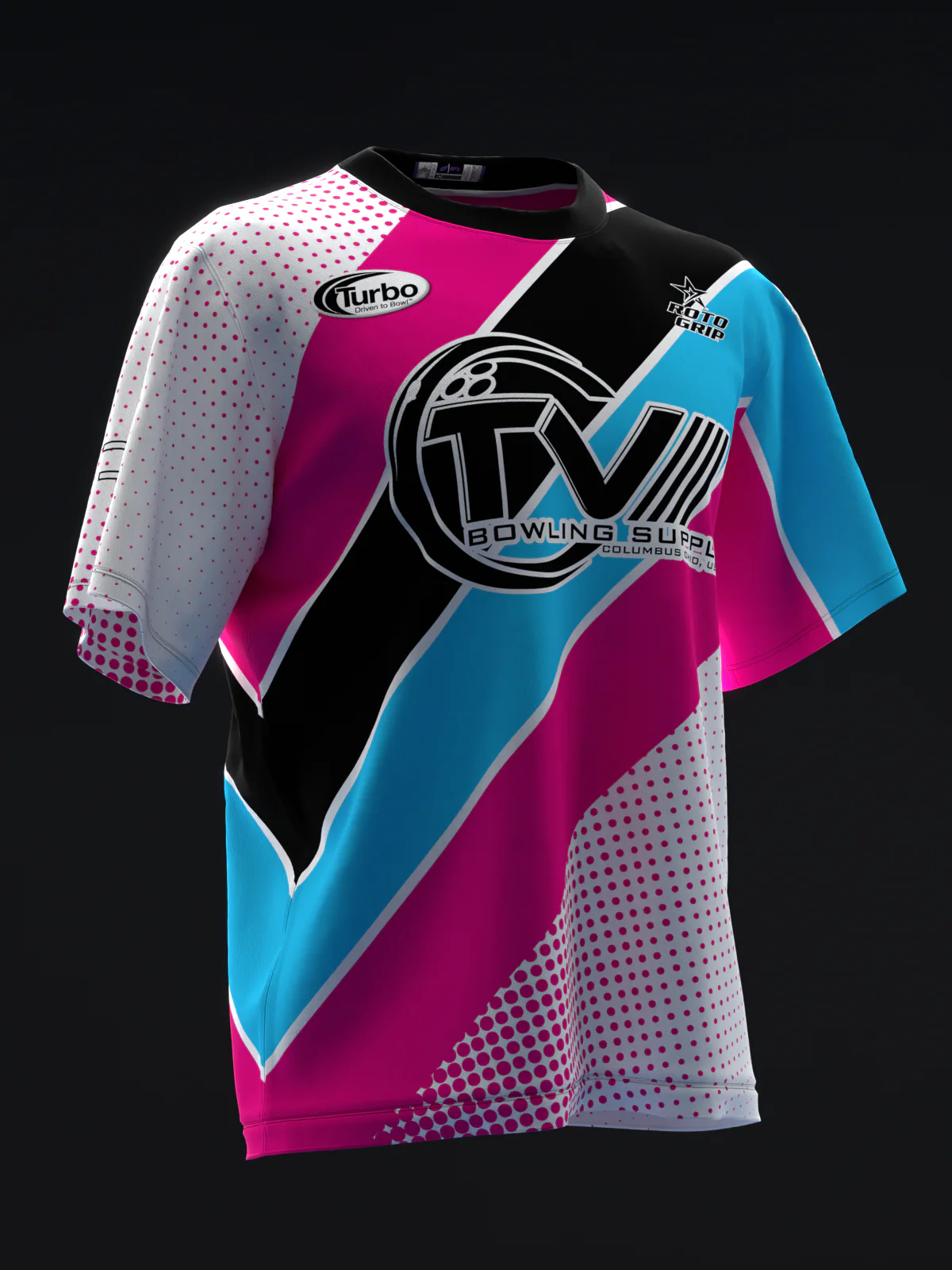 Michael Tang 2025 - Retro Stripes Mia - Bowling Jersey - Image 3