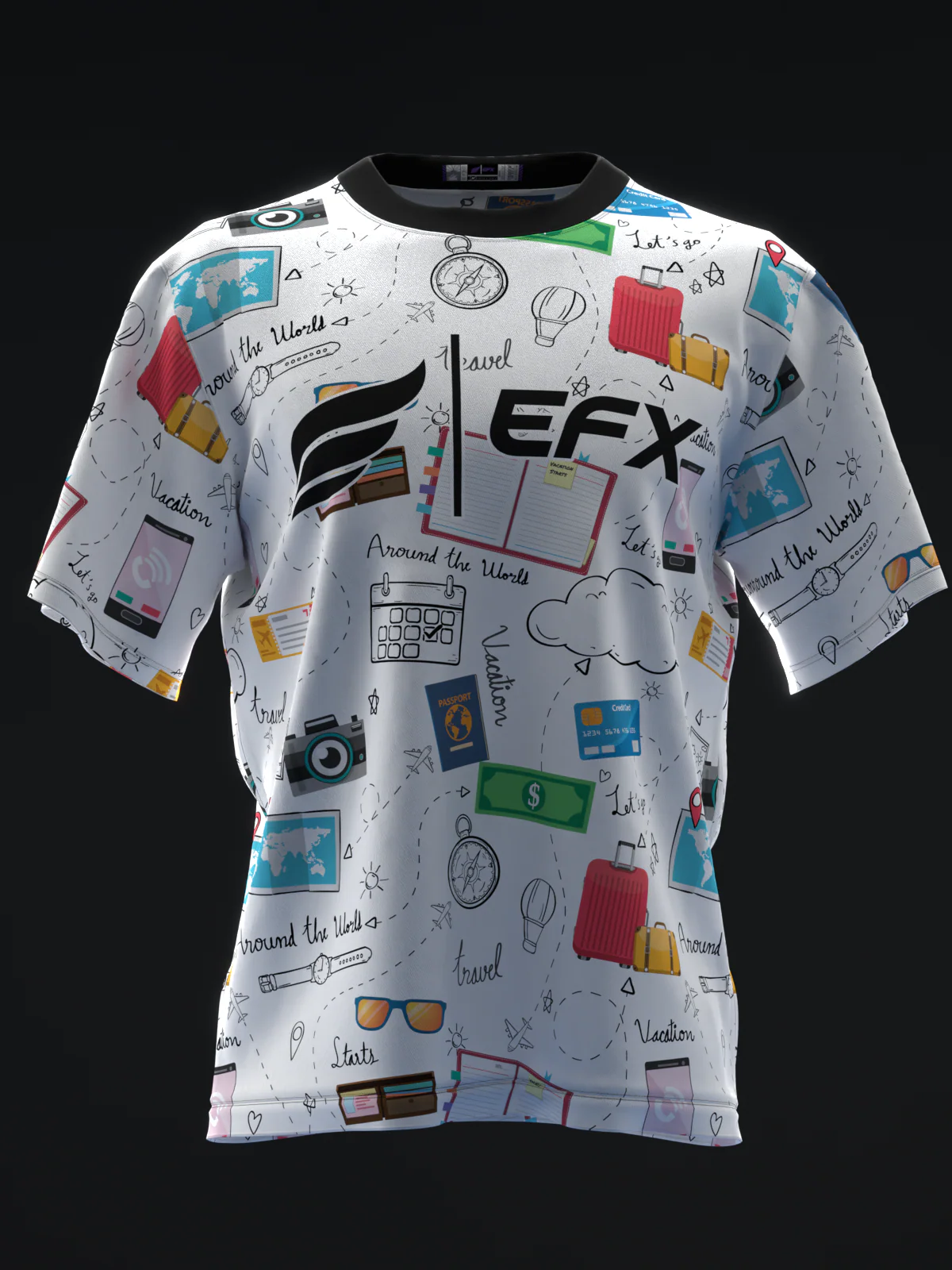 Misaki Bolleby 2025 - Travel Doodles - Bowling Jersey - Image 2