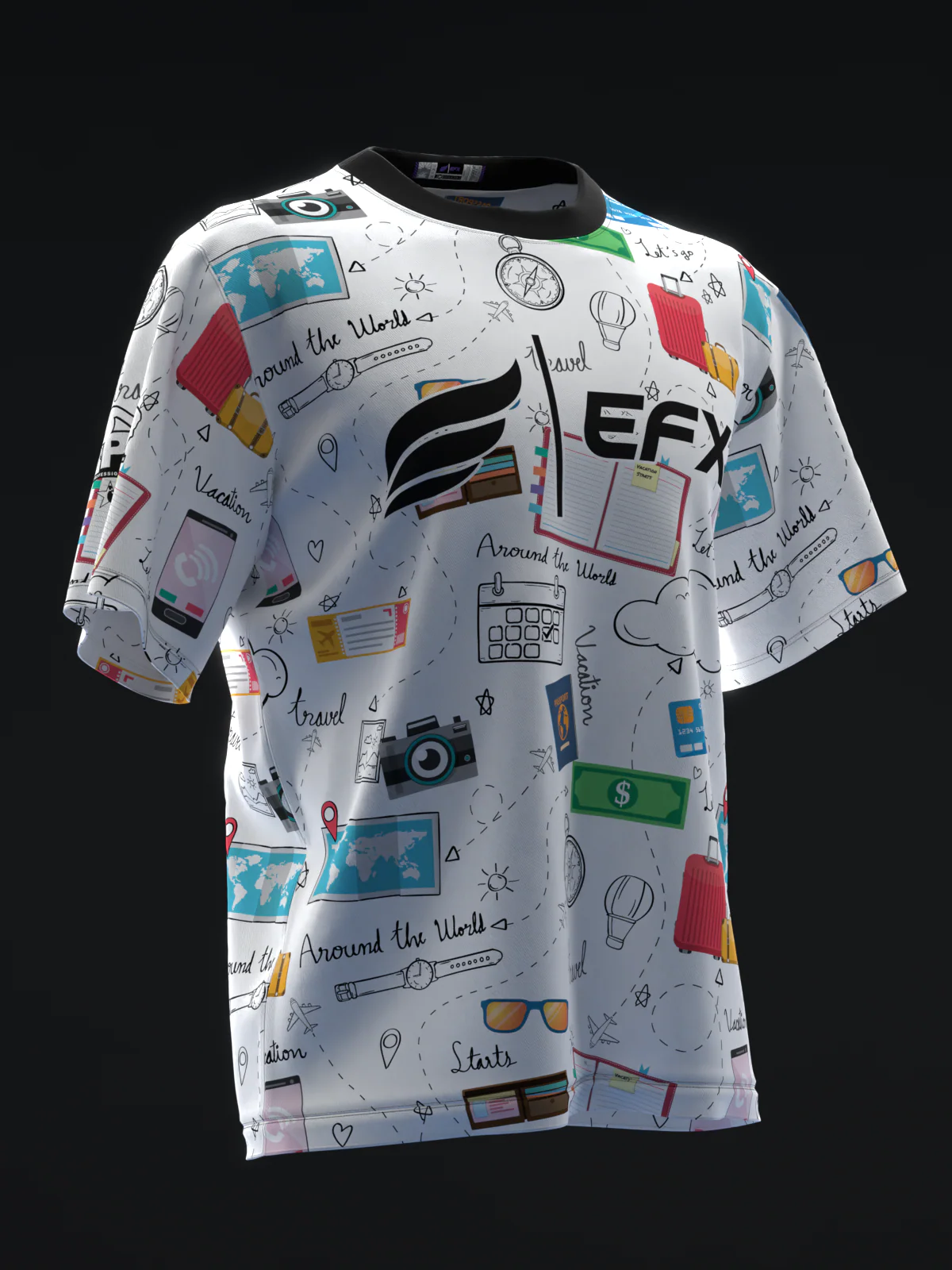Misaki Bolleby 2025 - Travel Doodles - Bowling Jersey - Image 3