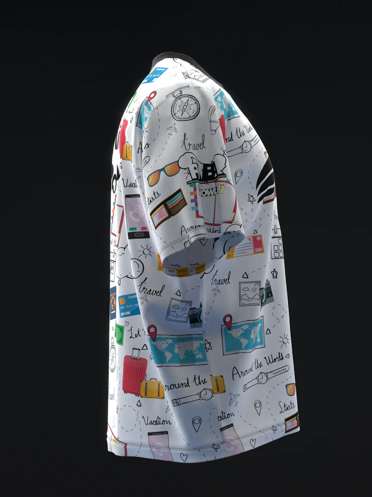 Misaki Bolleby 2025 - Travel Doodles - Bowling Jersey - Image 4