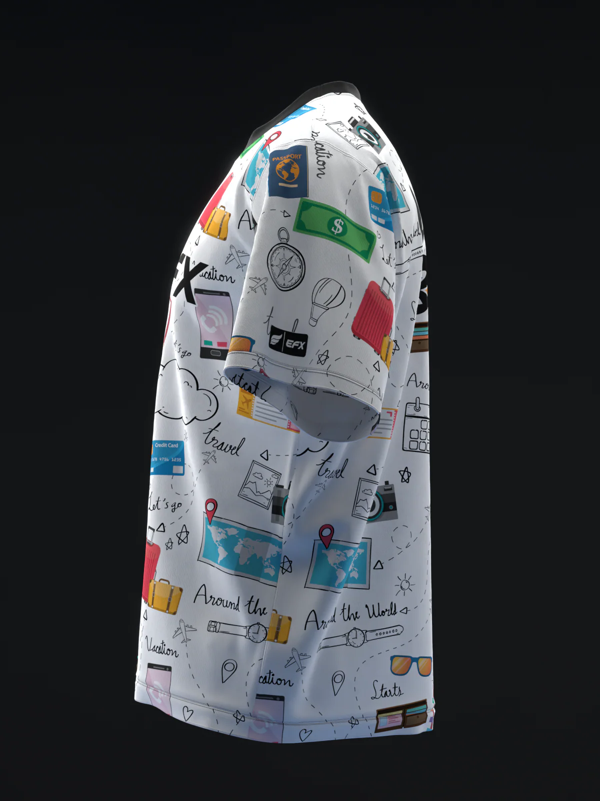 Misaki Bolleby 2025 - Travel Doodles - Bowling Jersey - Image 6