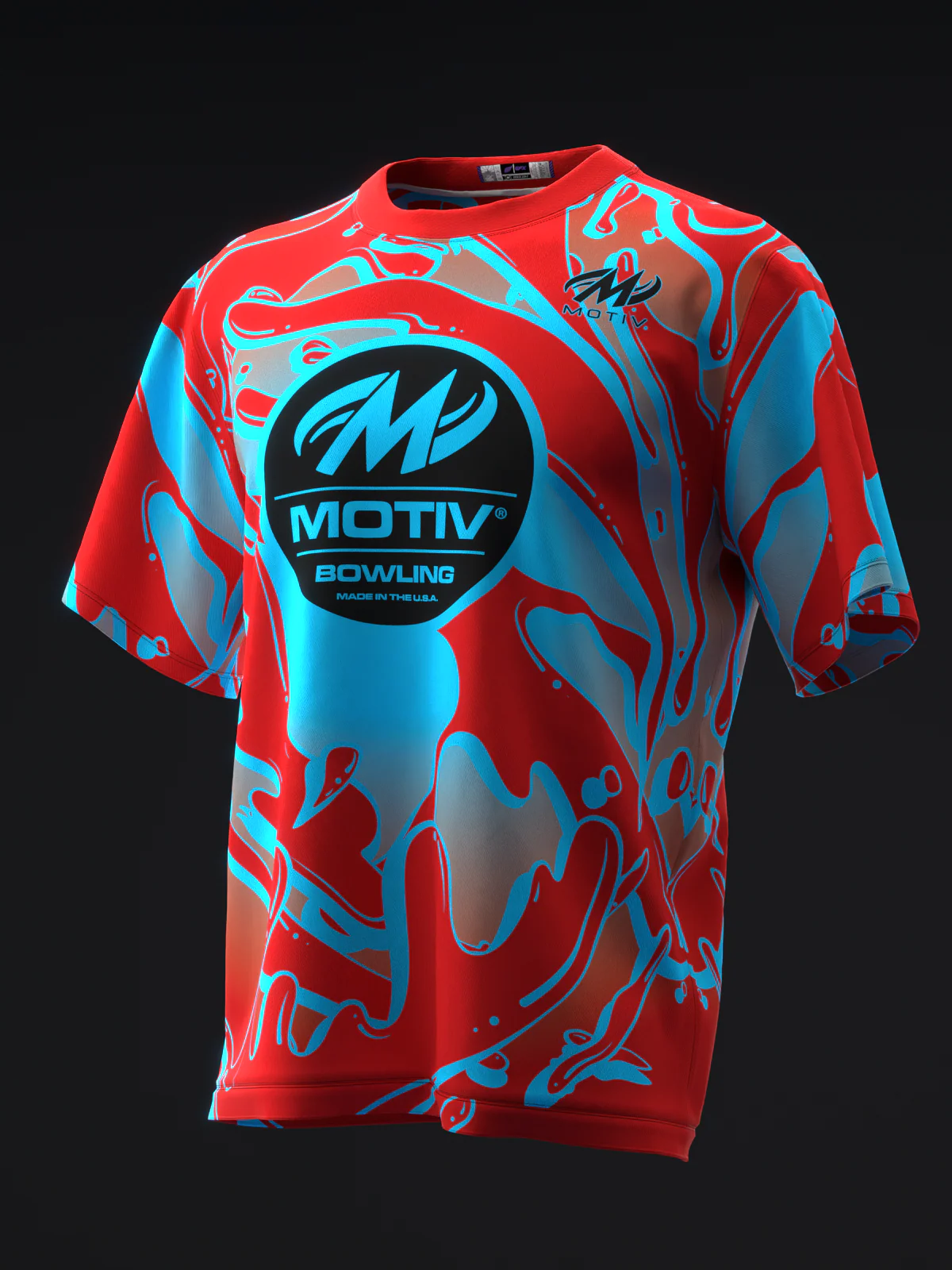 Motiv - Max Thrill Red Blue Solid - Bowling Jersey