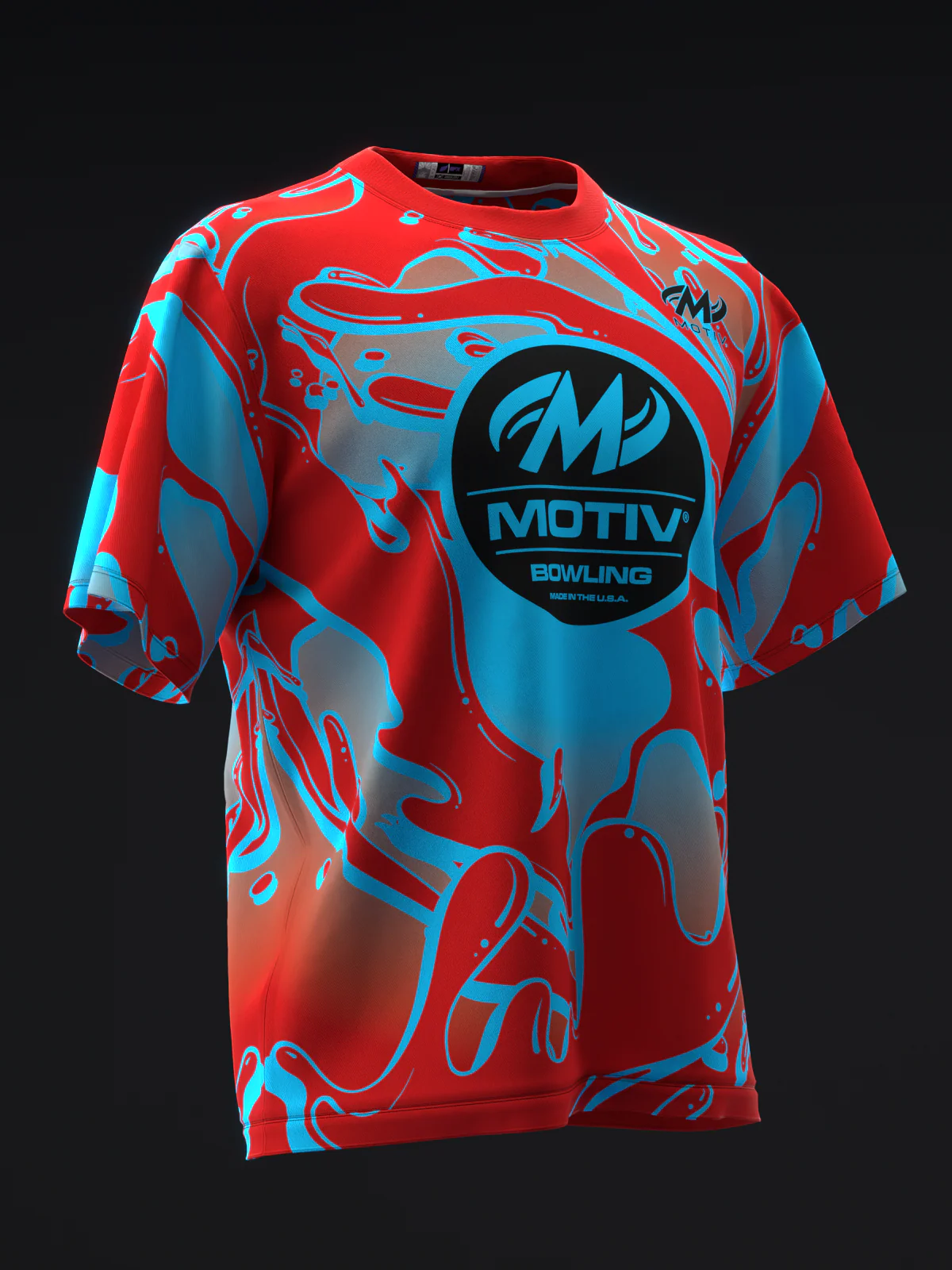 Motiv - Max Thrill Red Blue Solid - Bowling Jersey - Image 3