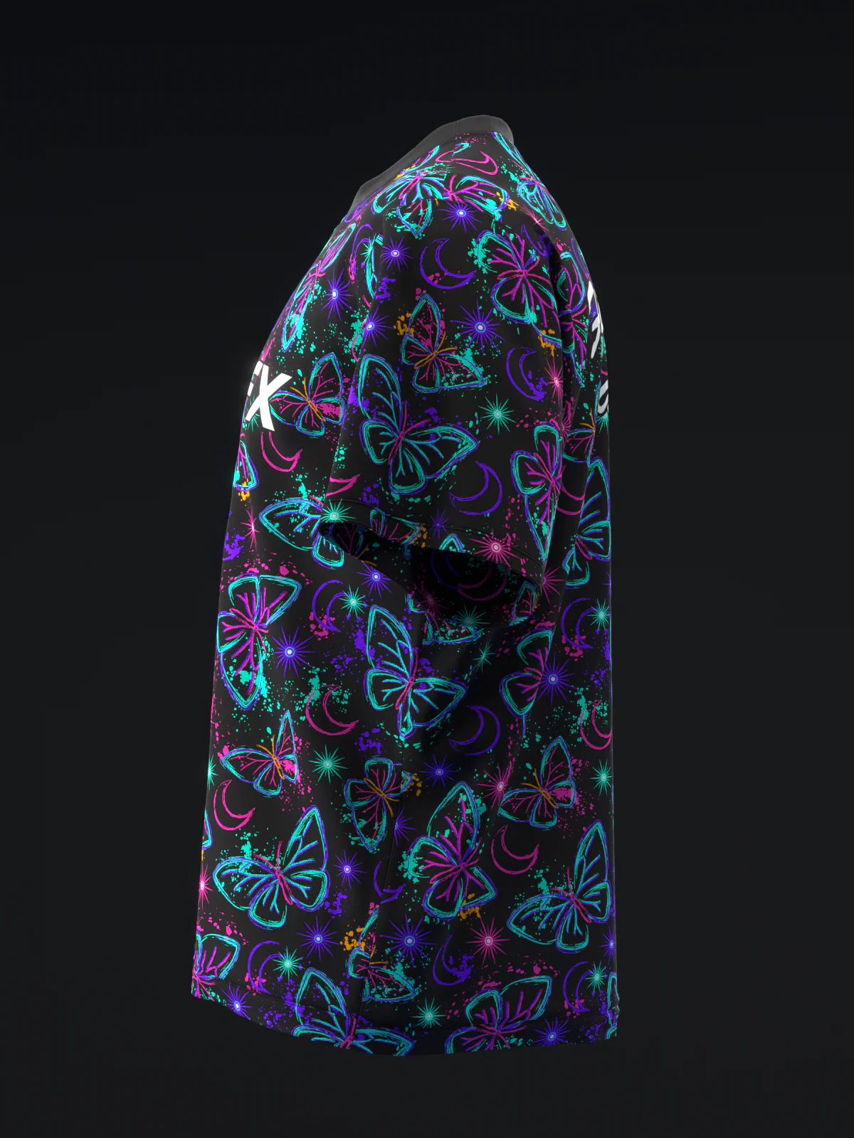 Neon Butterflies - Black - Bowling Jersey - Image 6