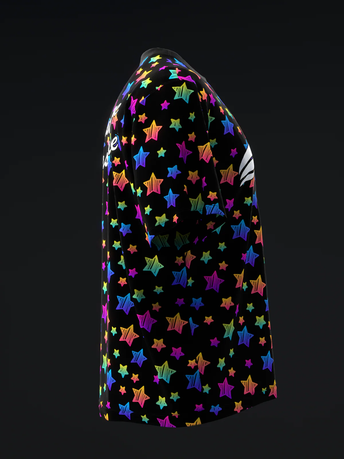 Neon Rainbow Stars - Vibrant - Bowling Jersey - Image 4