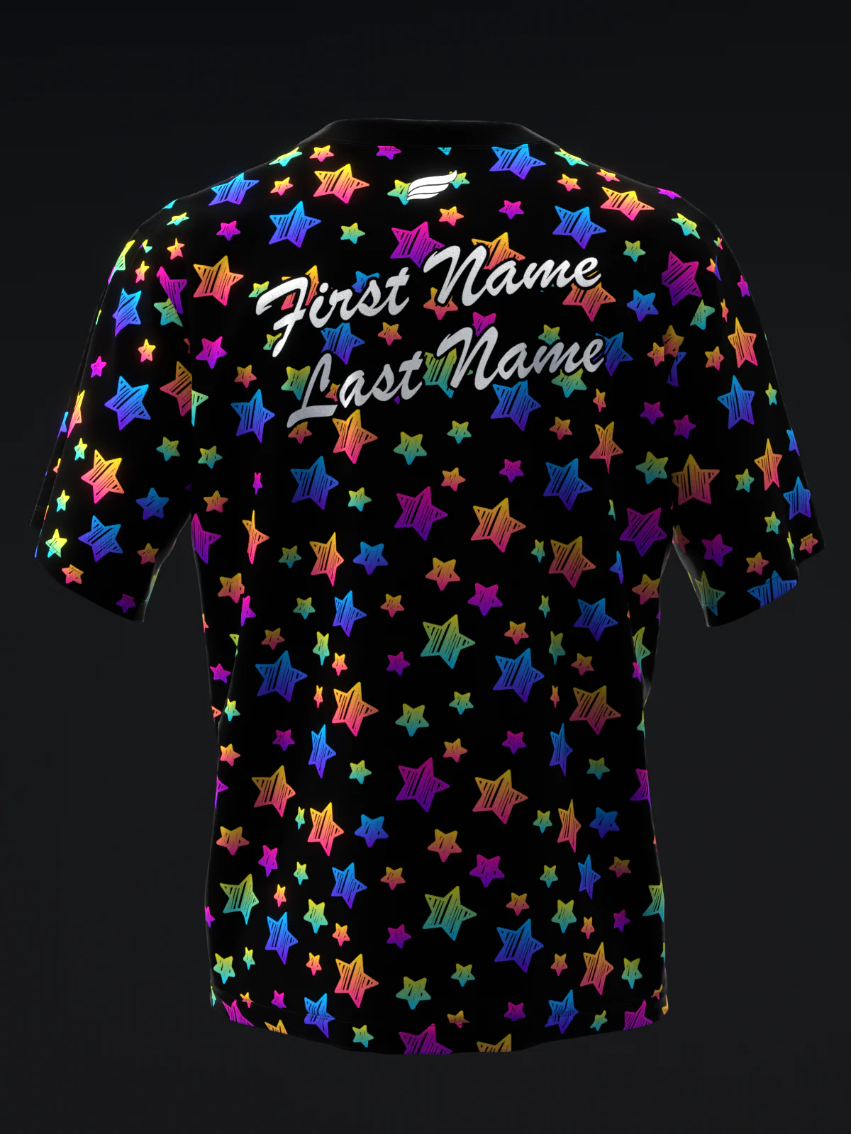 Neon Rainbow Stars - Vibrant - Bowling Jersey - Image 5