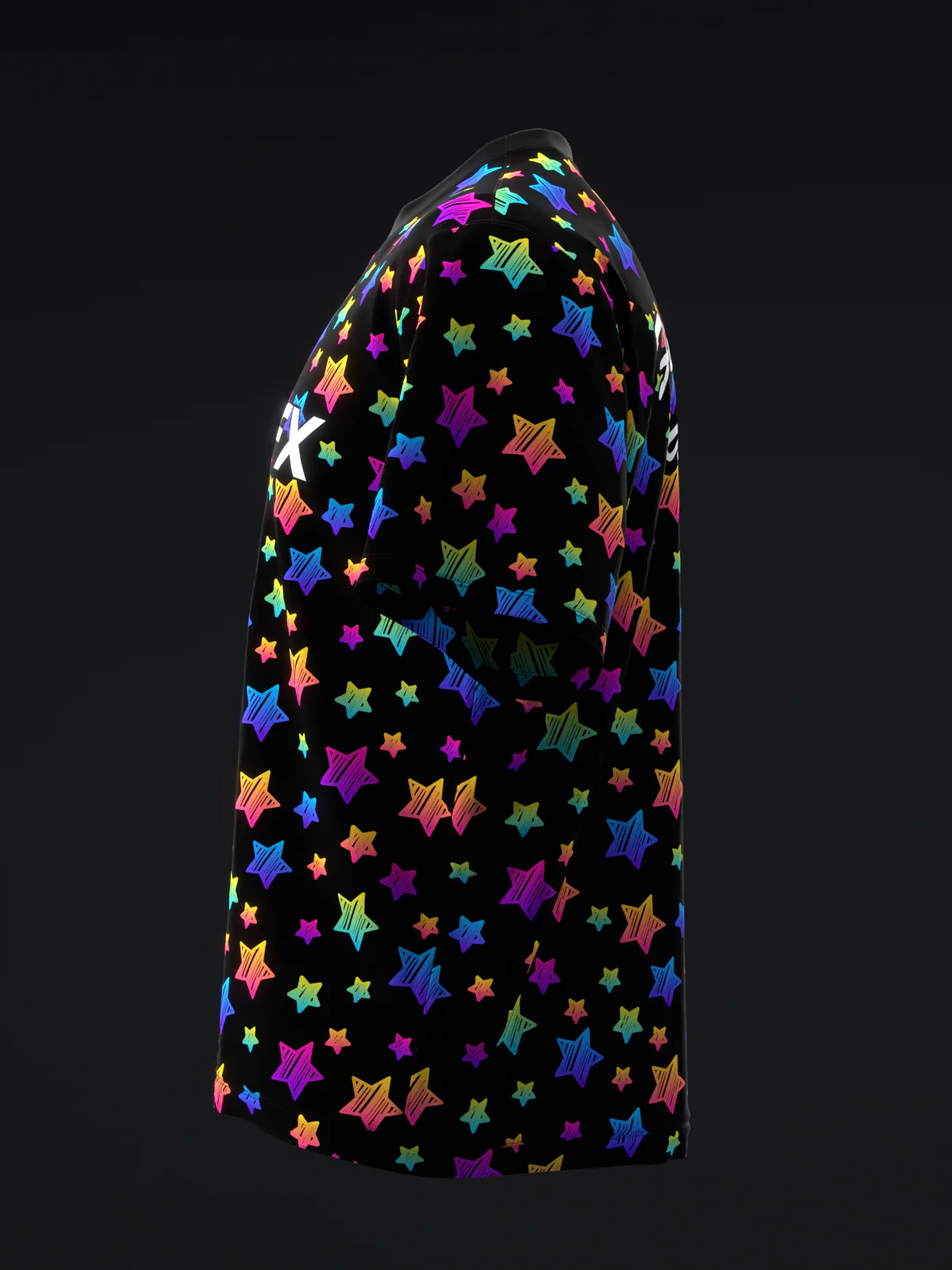 Neon Rainbow Stars - Vibrant - Bowling Jersey - Image 6