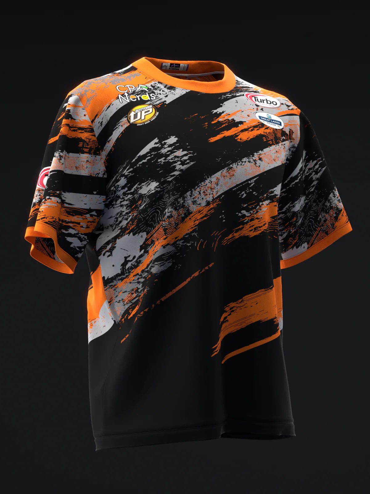 Perry Crowell 2024 - MX25 Black Orange Gray - Bowling Jersey - Image 3