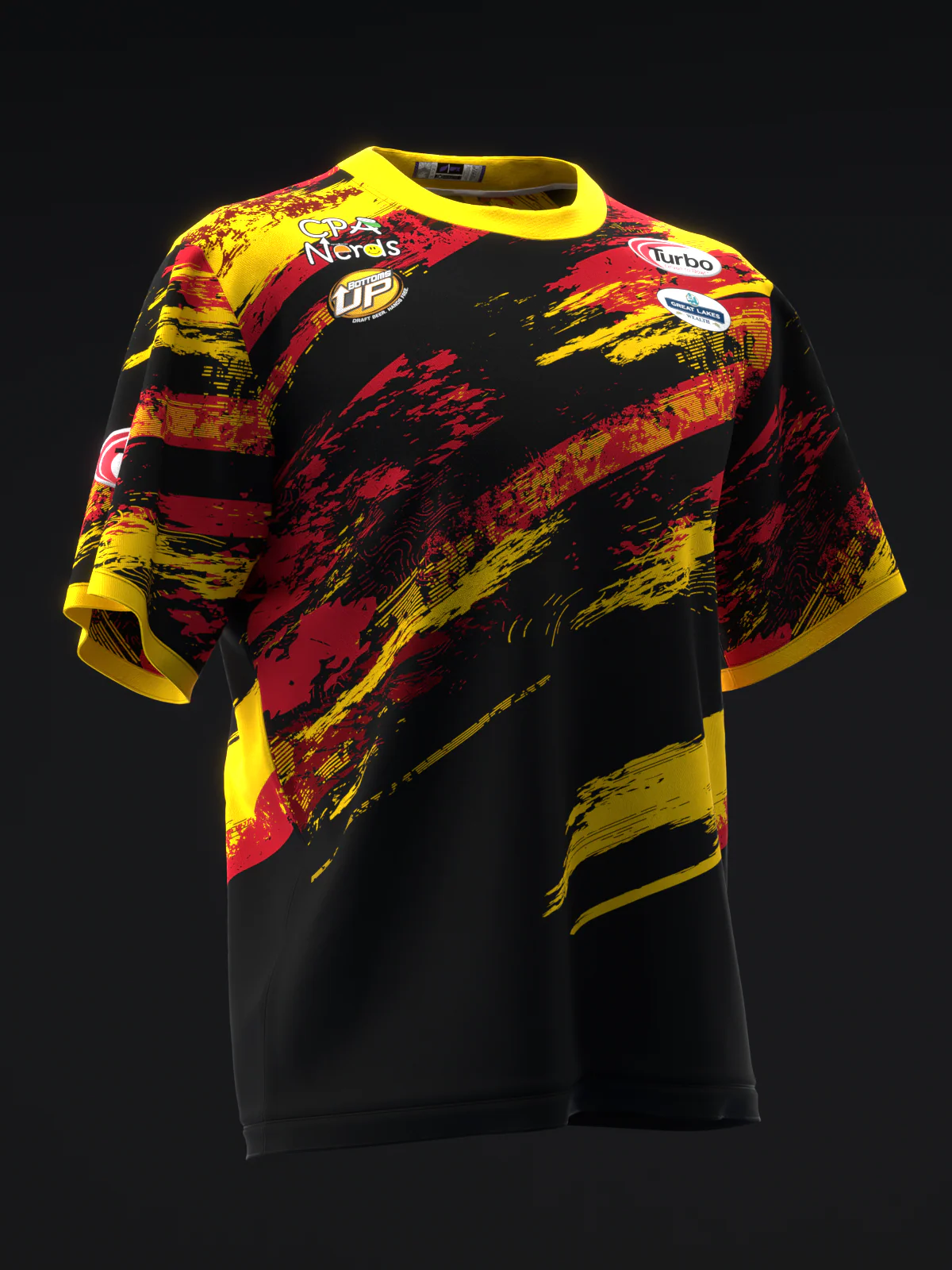 Perry Crowell 2024 - MX25 Black Red Yellow - Bowling Jersey - Image 3