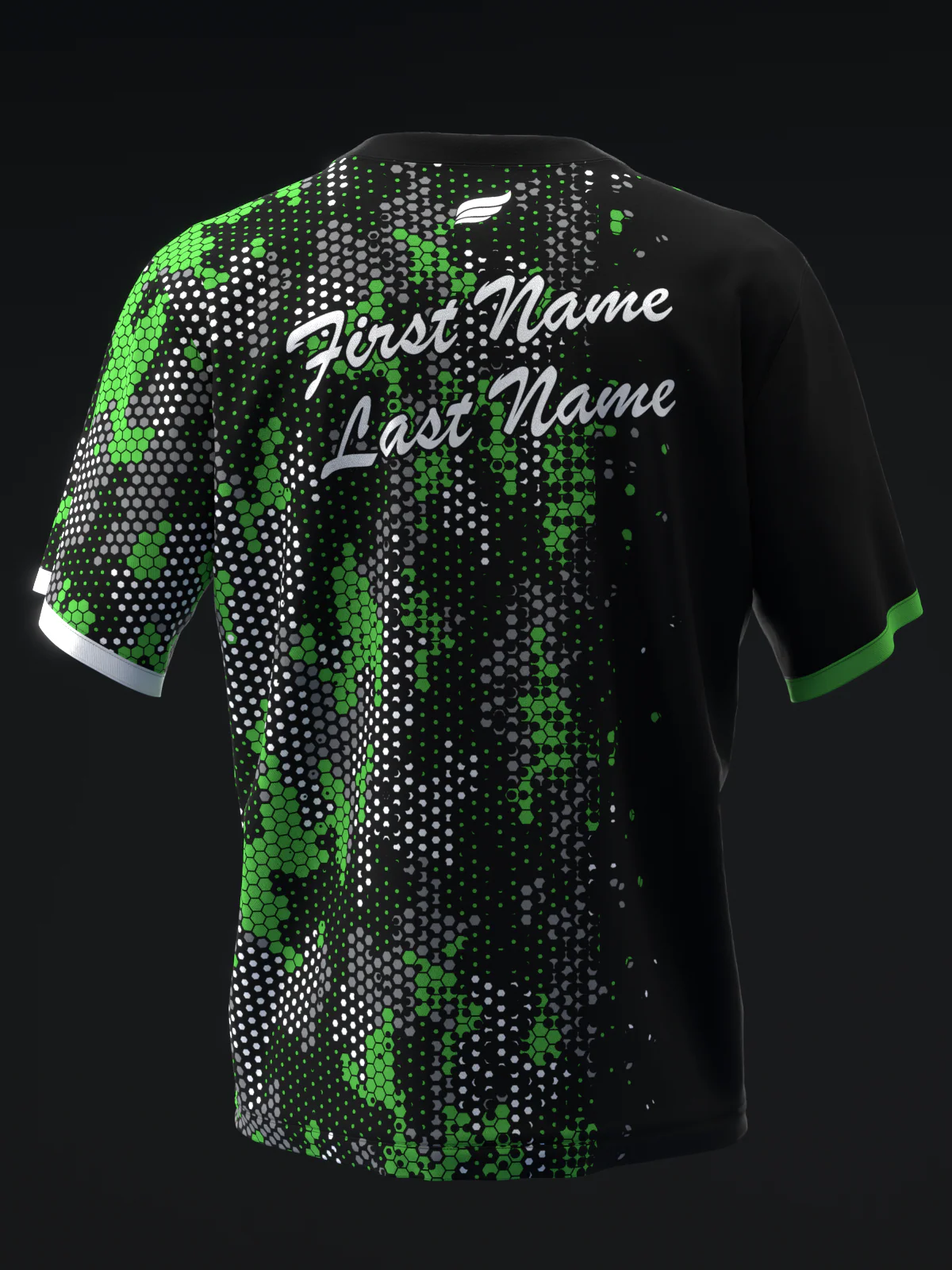 Pixamo - Black Green - Bowling Jersey - Image 5