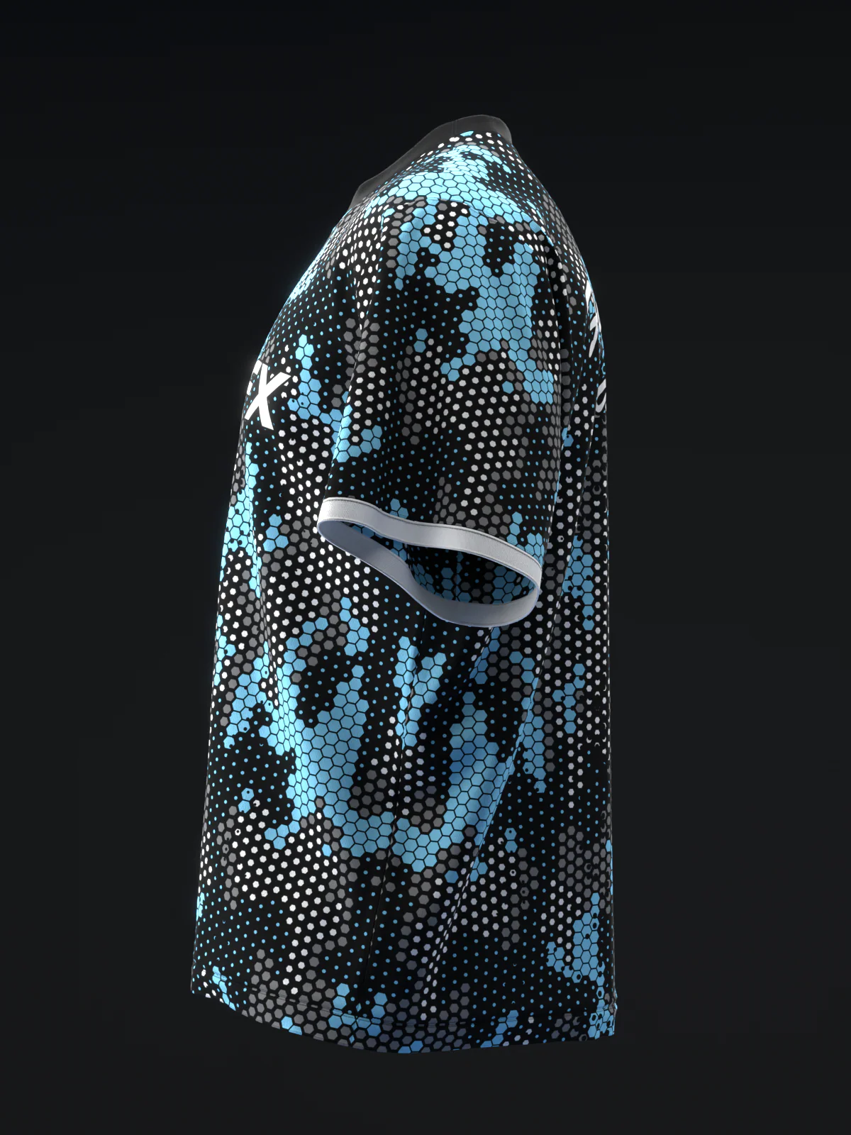 Pixamo - Black Light Blue - Bowling Jersey - Image 6