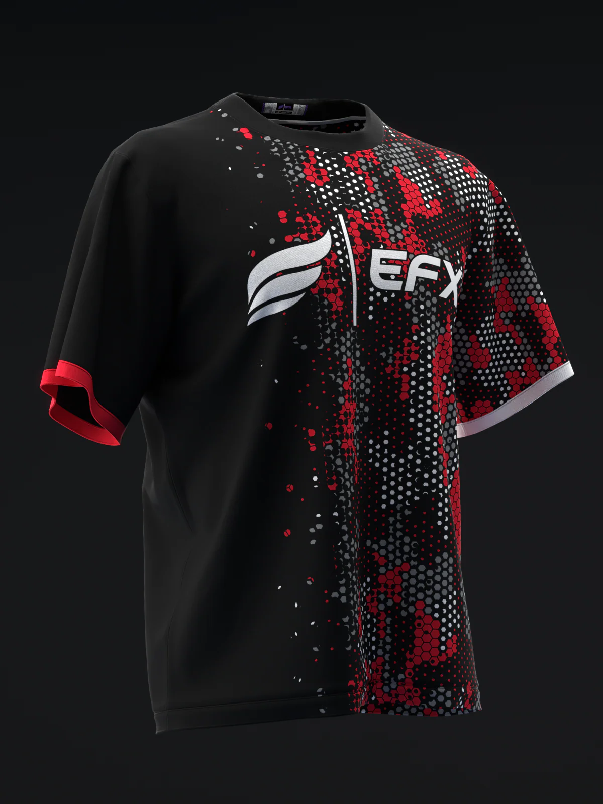 Pixamo - Black Red - Bowling Jersey - Image 3