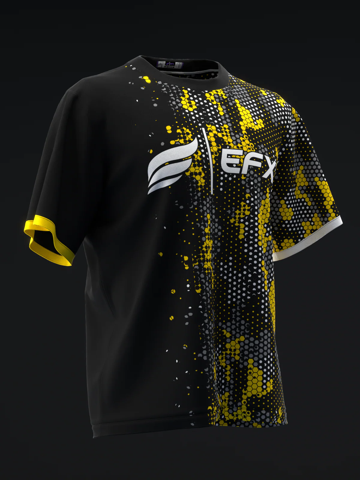 Pixamo - Black Yellow - Bowling Jersey - Image 3