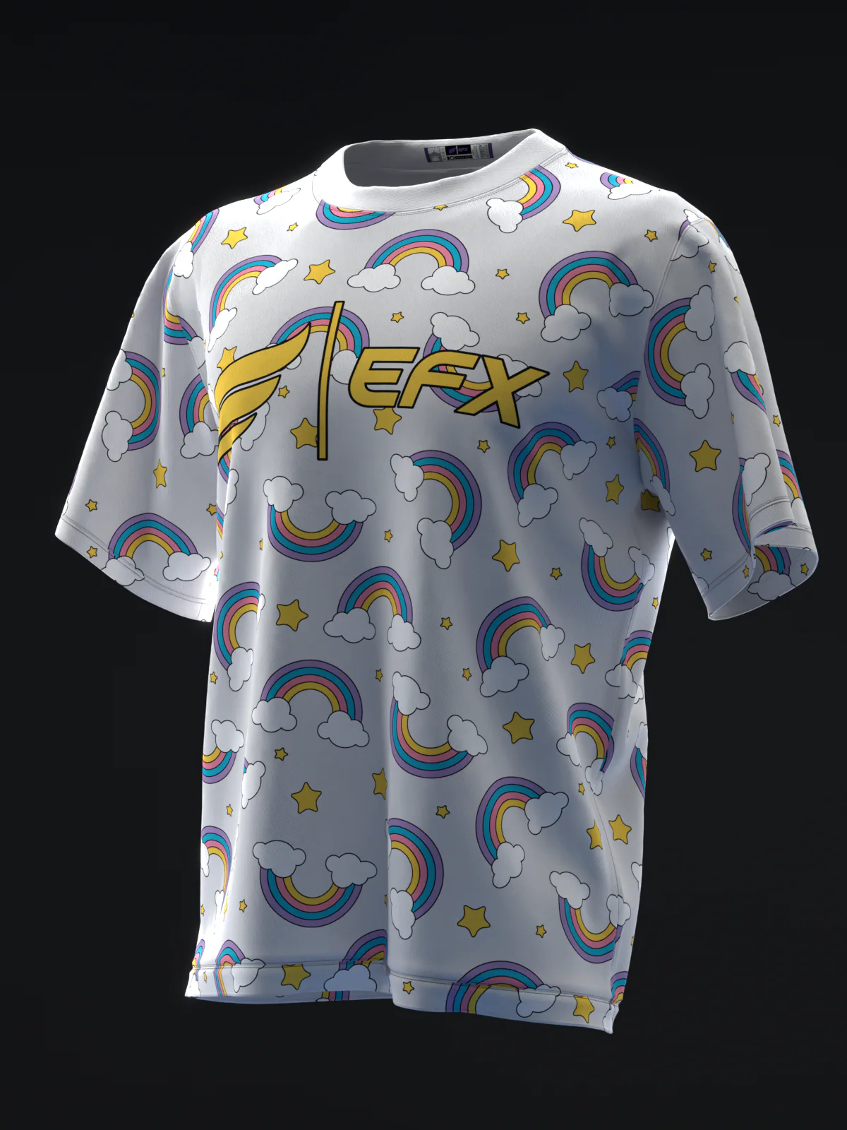 Rainbow Clouds - Gray - Bowling Jersey