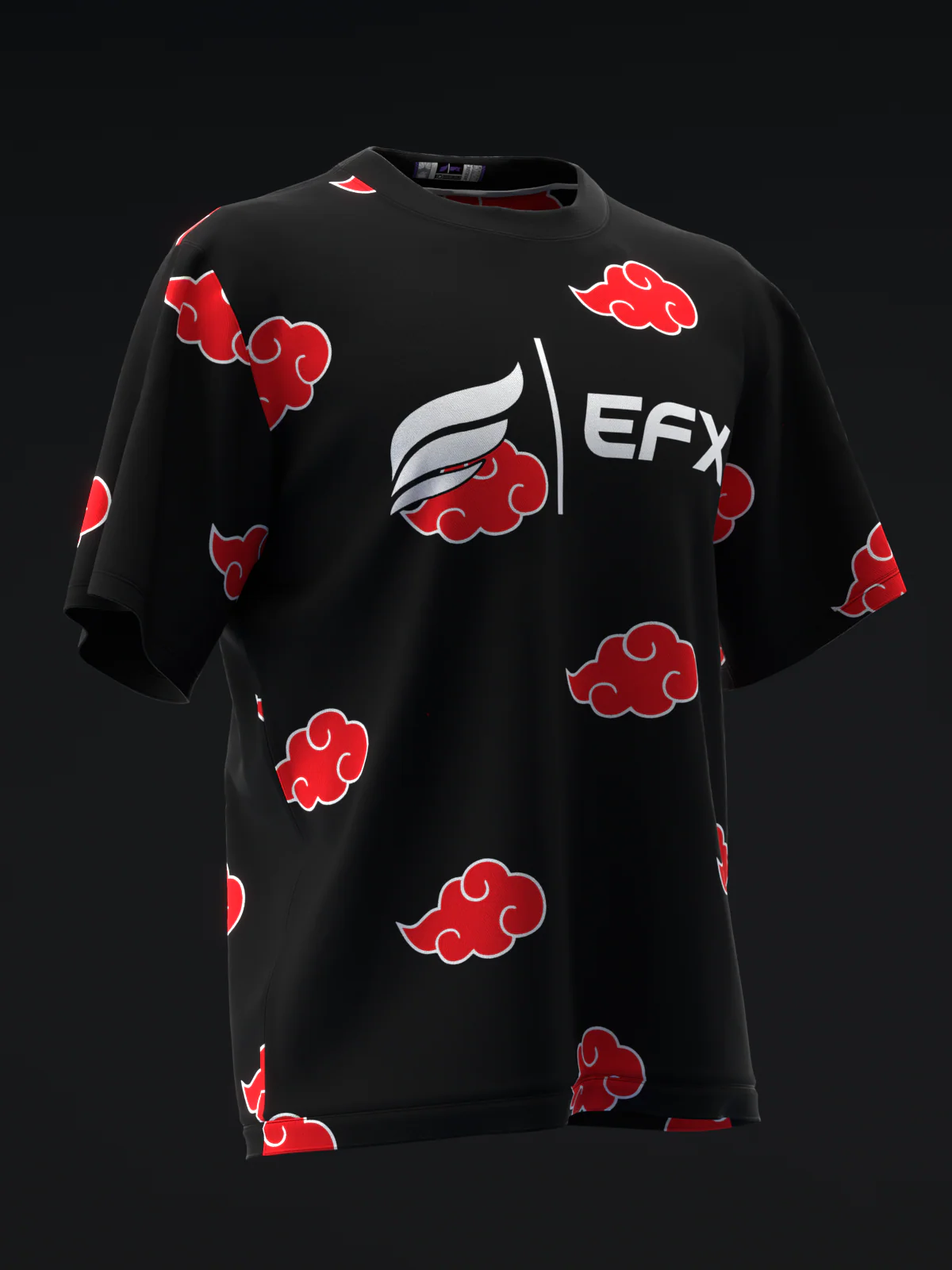 Red Clouds - Black Red - Bowling Jersey - Image 3