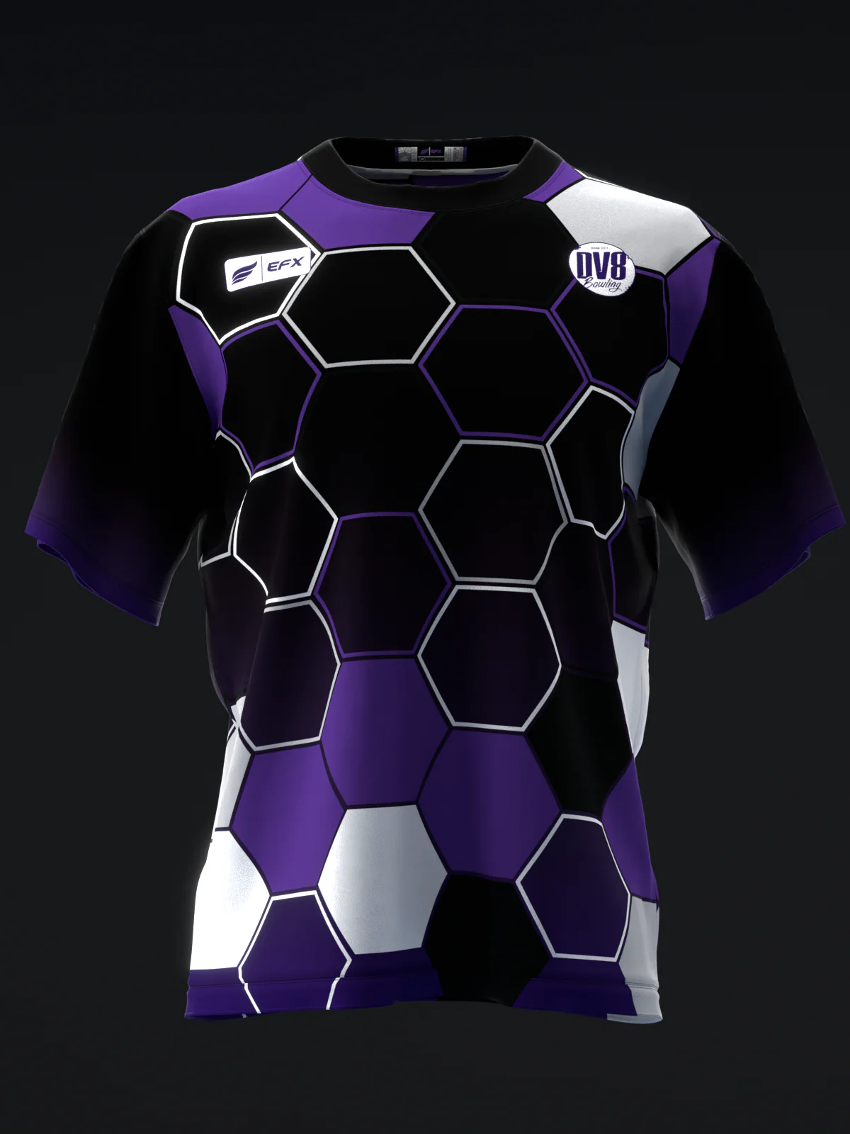 Robert Vater 2025 - Homage Honeycomb Black Purple - Bowling Jersey - Image 2
