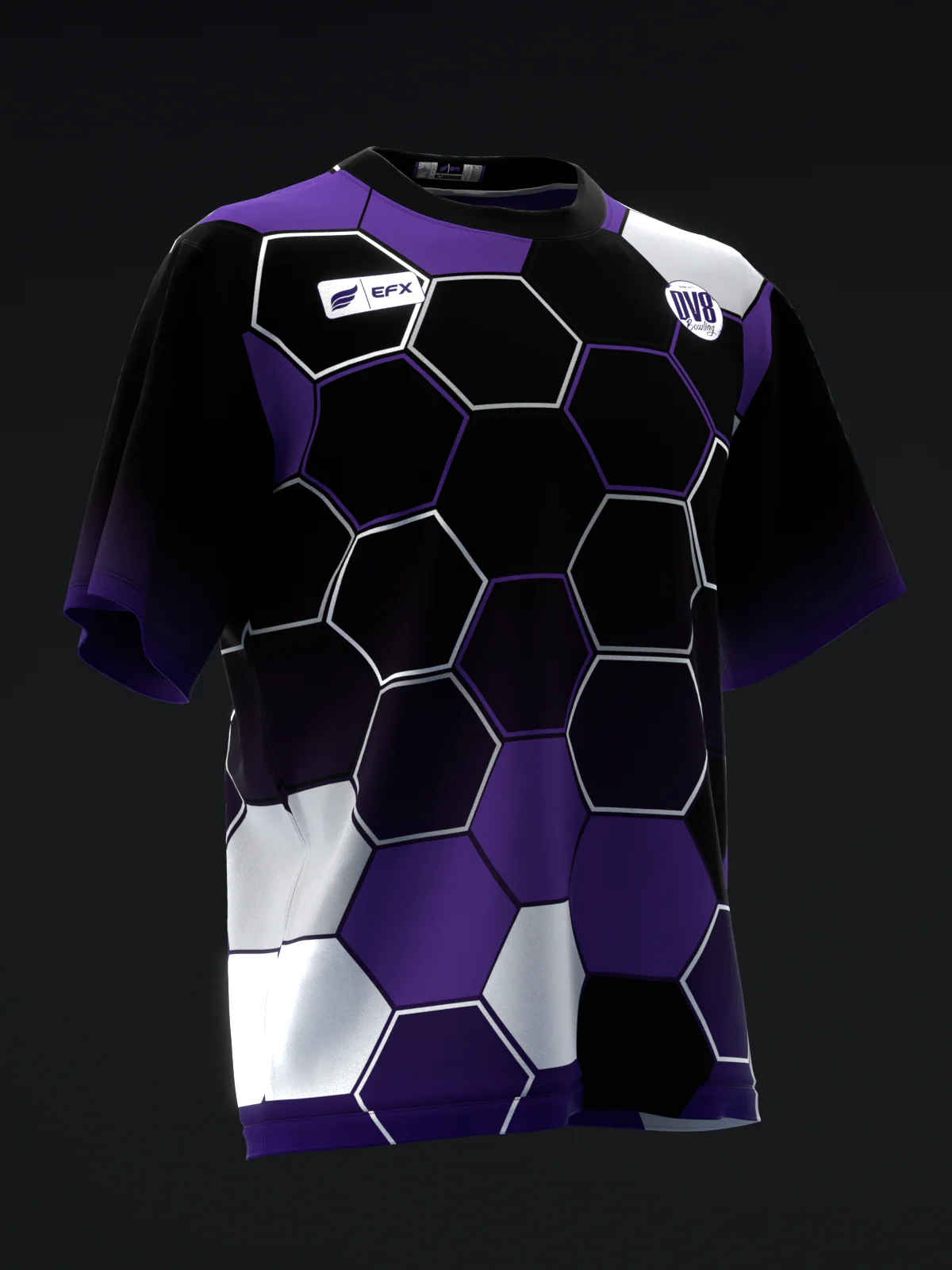 Robert Vater 2025 - Homage Honeycomb Black Purple - Bowling Jersey - Image 3