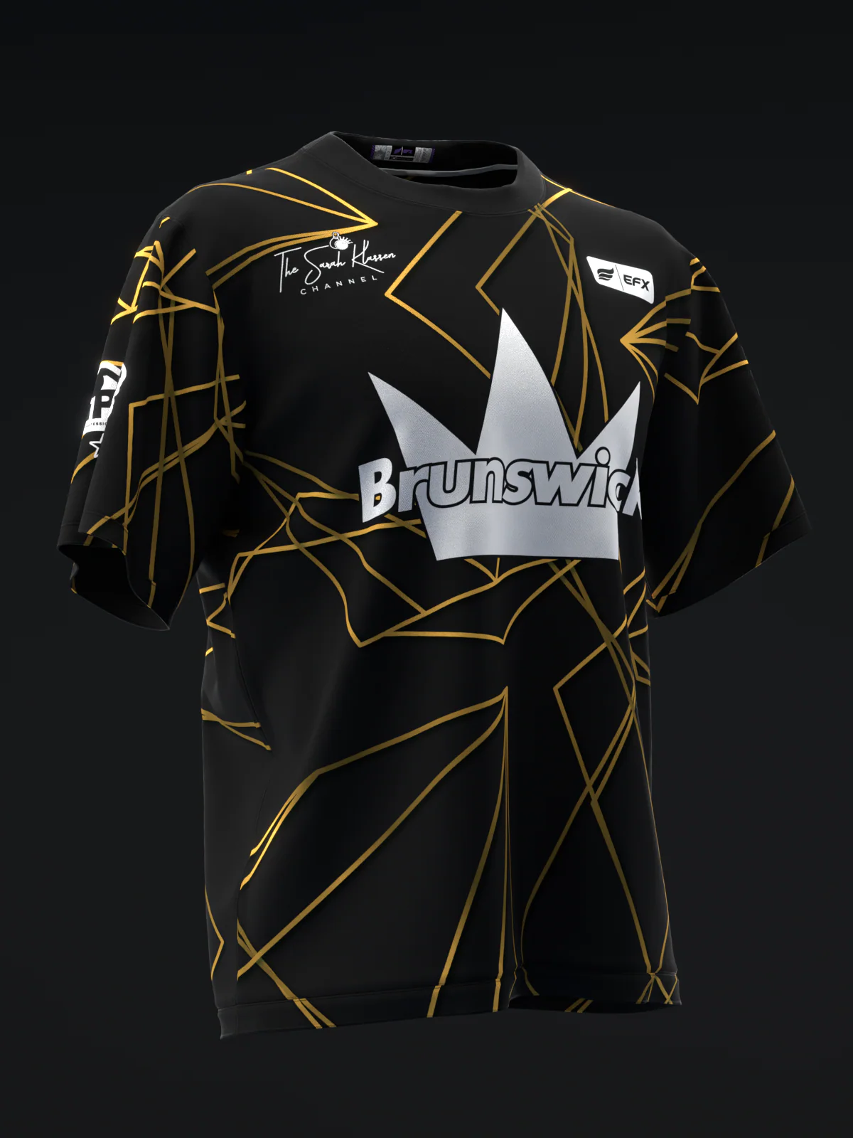 Sarah Klassen 2025 - Geometrical Polyhedron Black - Bowling Jersey - Image 3