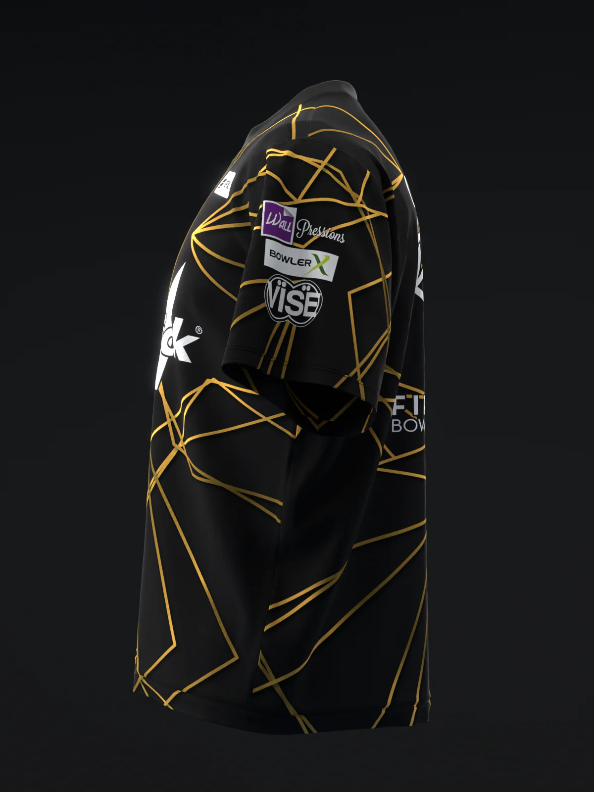 Sarah Klassen 2025 - Geometrical Polyhedron Black - Bowling Jersey - Image 6