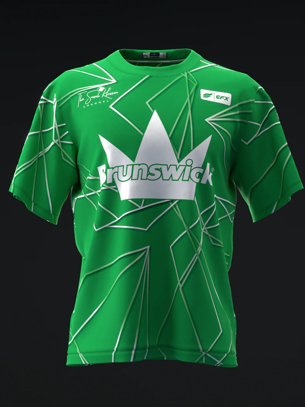 Sarah Klassen 2025 - Geometrical Polyhedron Green - Bowling Jersey - Image 2