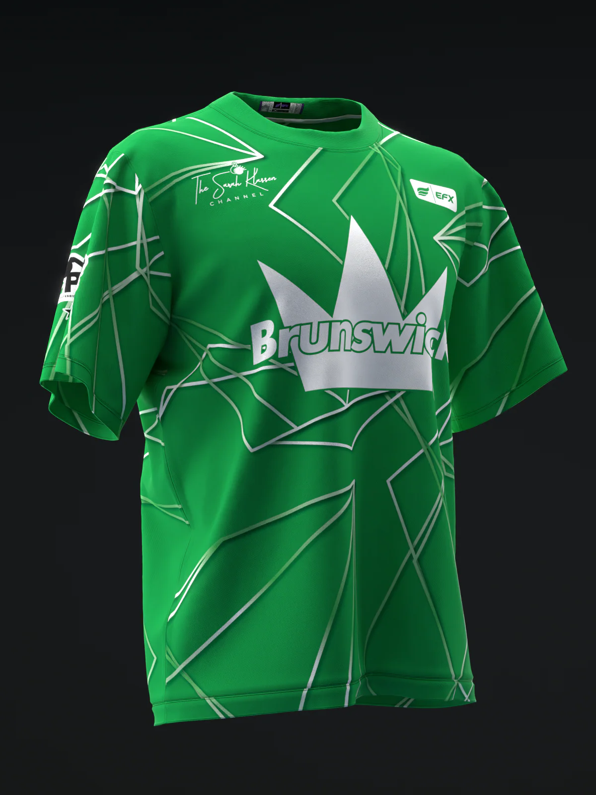 Sarah Klassen 2025 - Geometrical Polyhedron Green - Bowling Jersey - Image 3