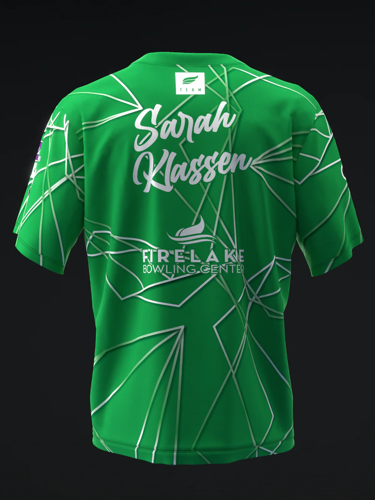 Sarah Klassen 2025 - Geometrical Polyhedron Green - Bowling Jersey - Image 5