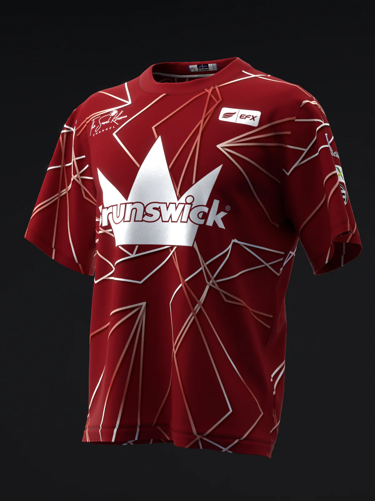 Sarah Klassen 2025 - Geometrical Polyhedron Maroon - Bowling Jersey