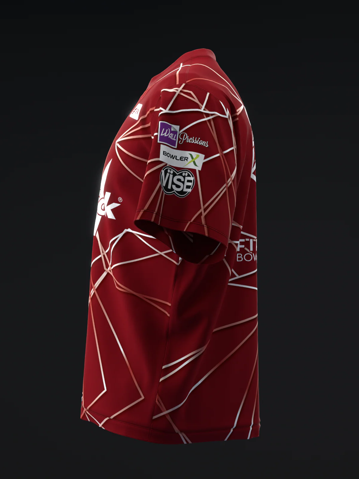 Sarah Klassen 2025 - Geometrical Polyhedron Maroon - Bowling Jersey - Image 6