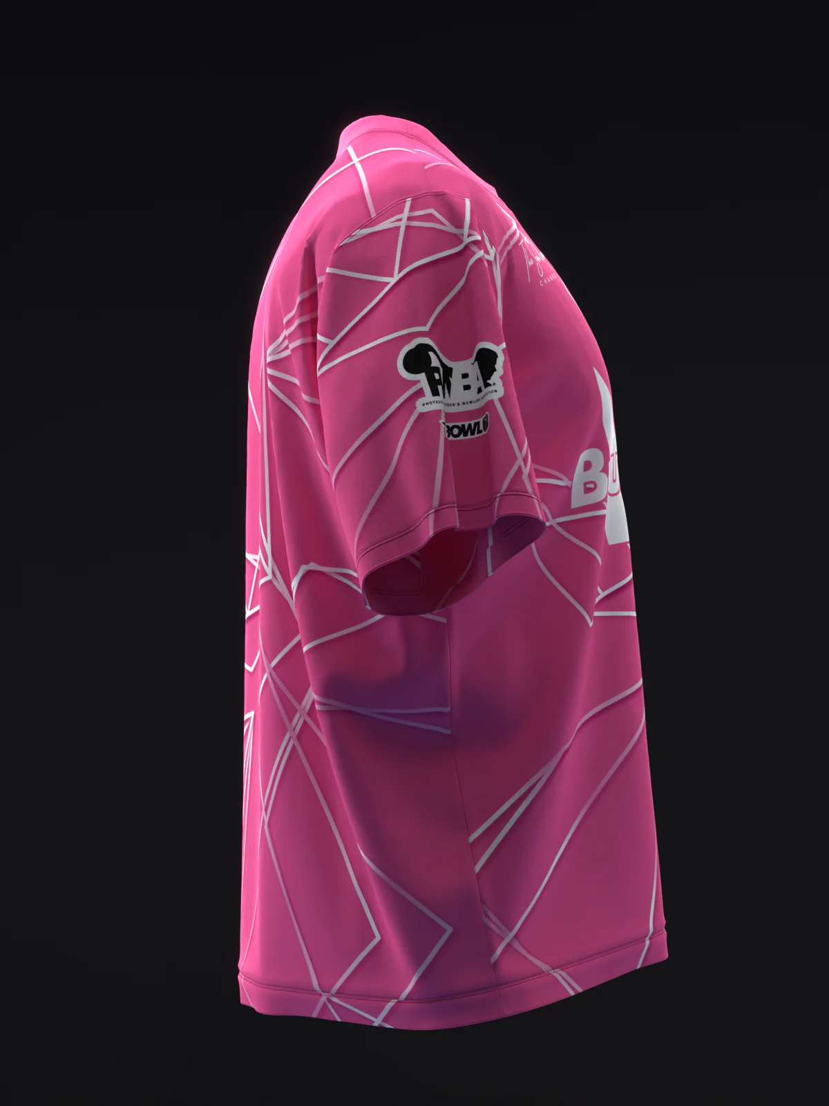 Sarah Klassen 2025 - Geometrical Polyhedron Pink - Bowling Jersey - Image 4