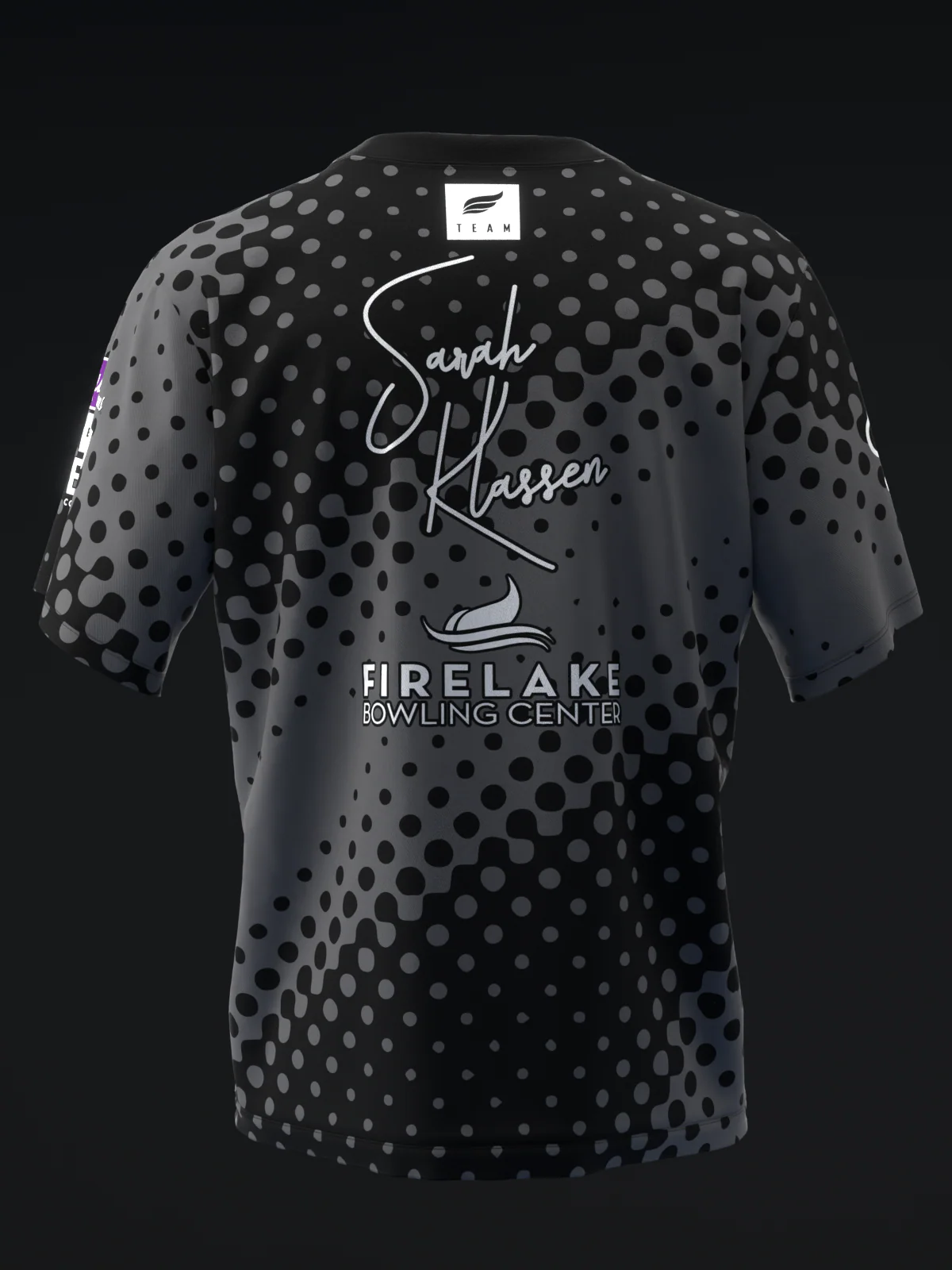 Sarah Klassen 2026 - Charcoal Halftone - Bowling Jersey - Image 5