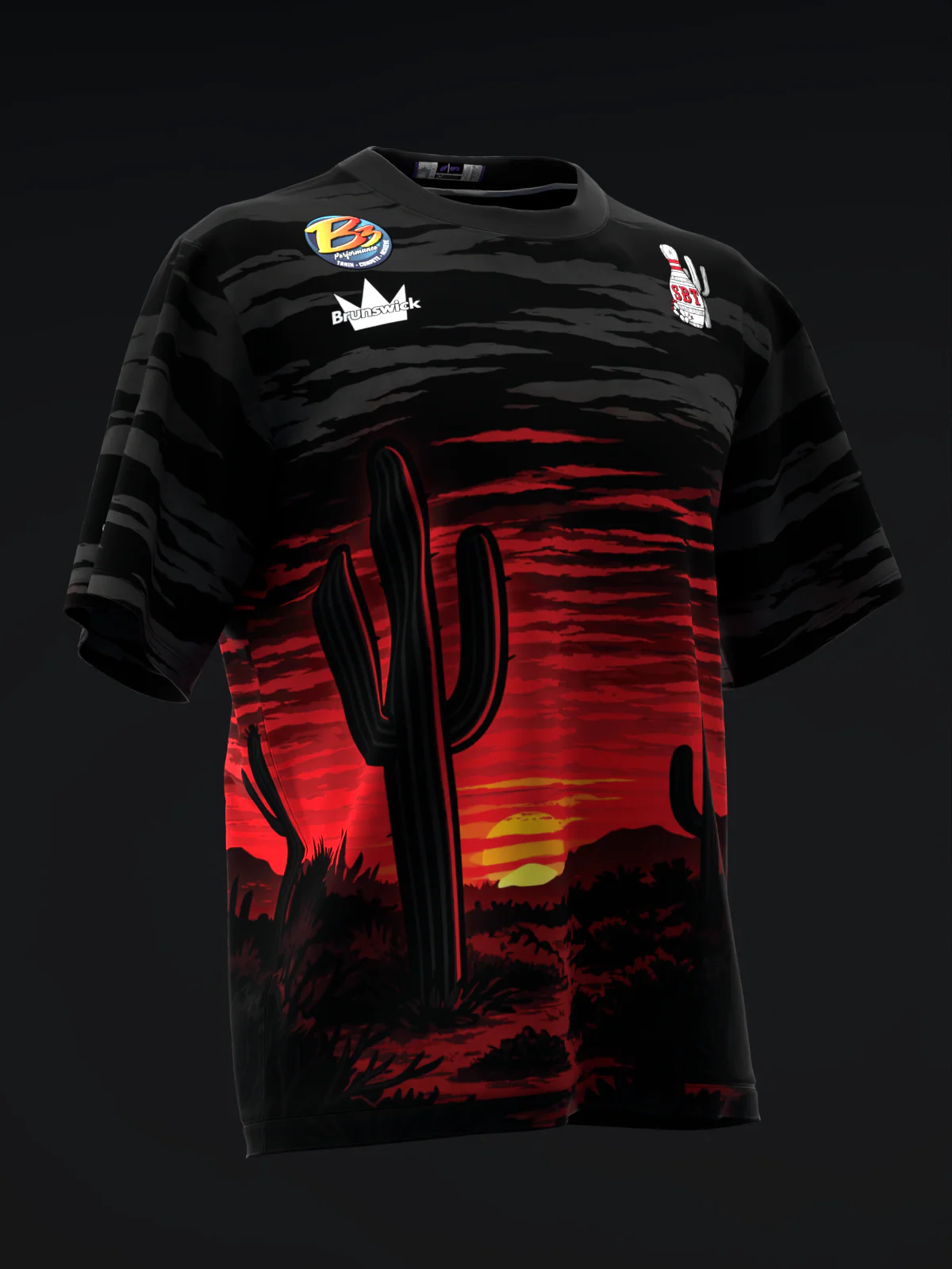 SBT - Desert Midnight Red - Bowling Jersey - Image 3