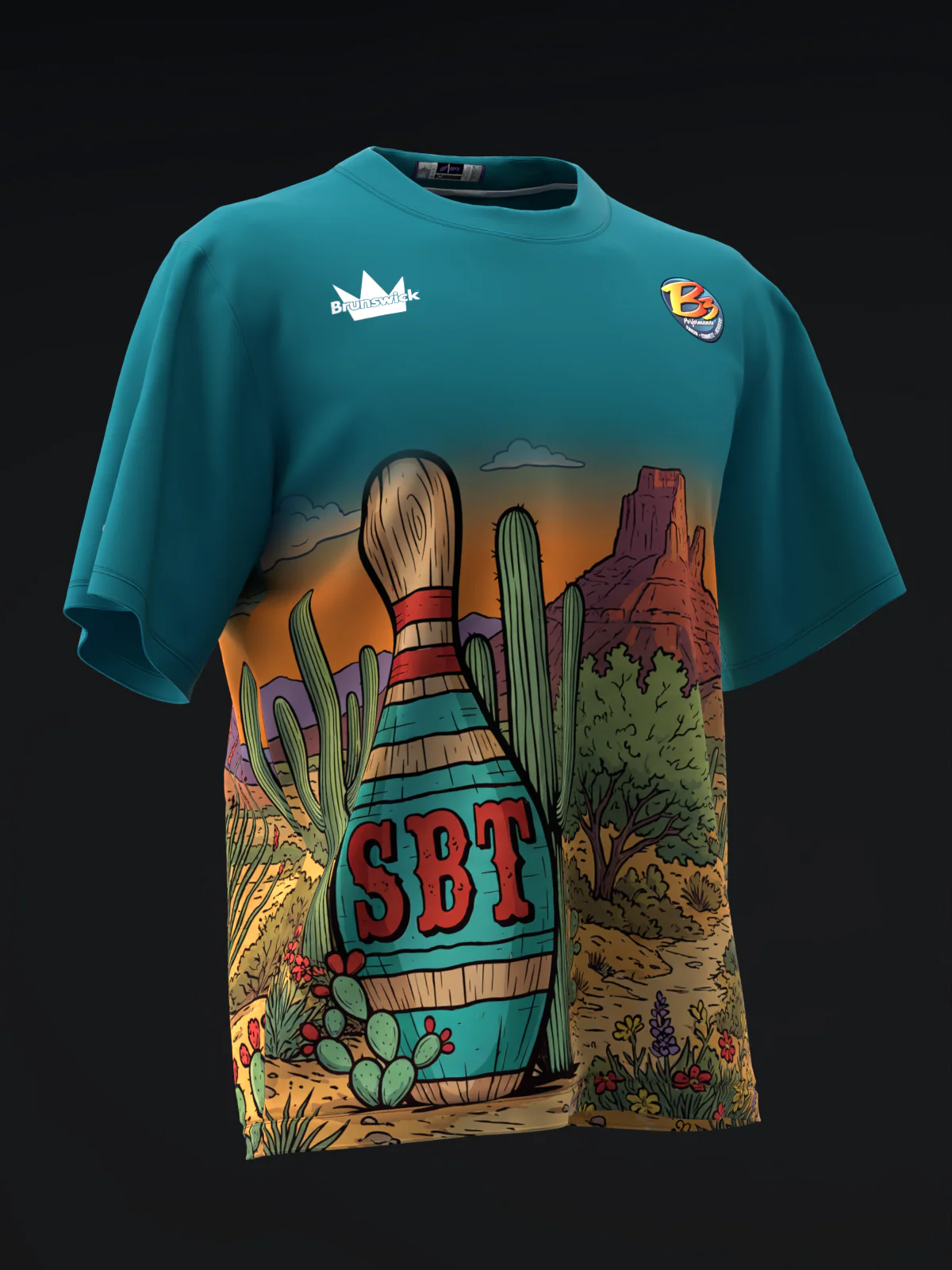 SBT - Desert Teal - Bowling Jersey - Image 3