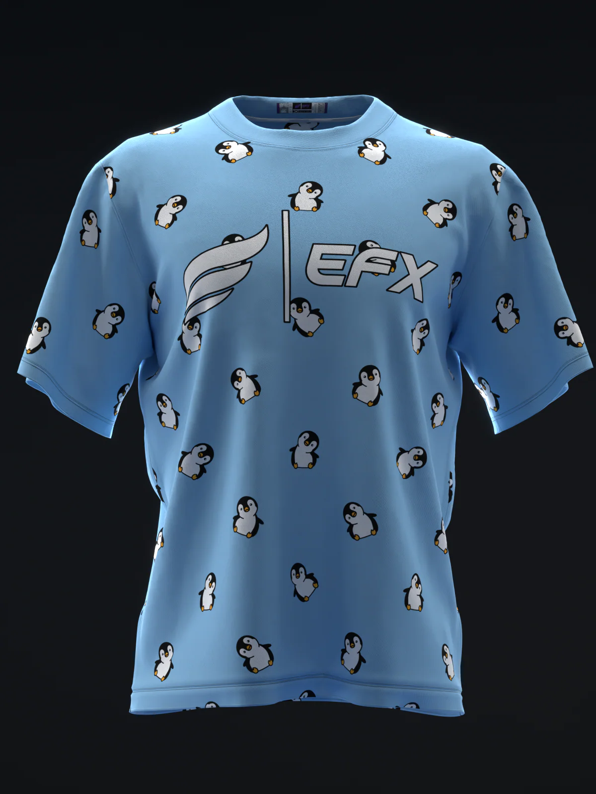 Silly Penguins - Blue - Bowling Jersey - Image 2