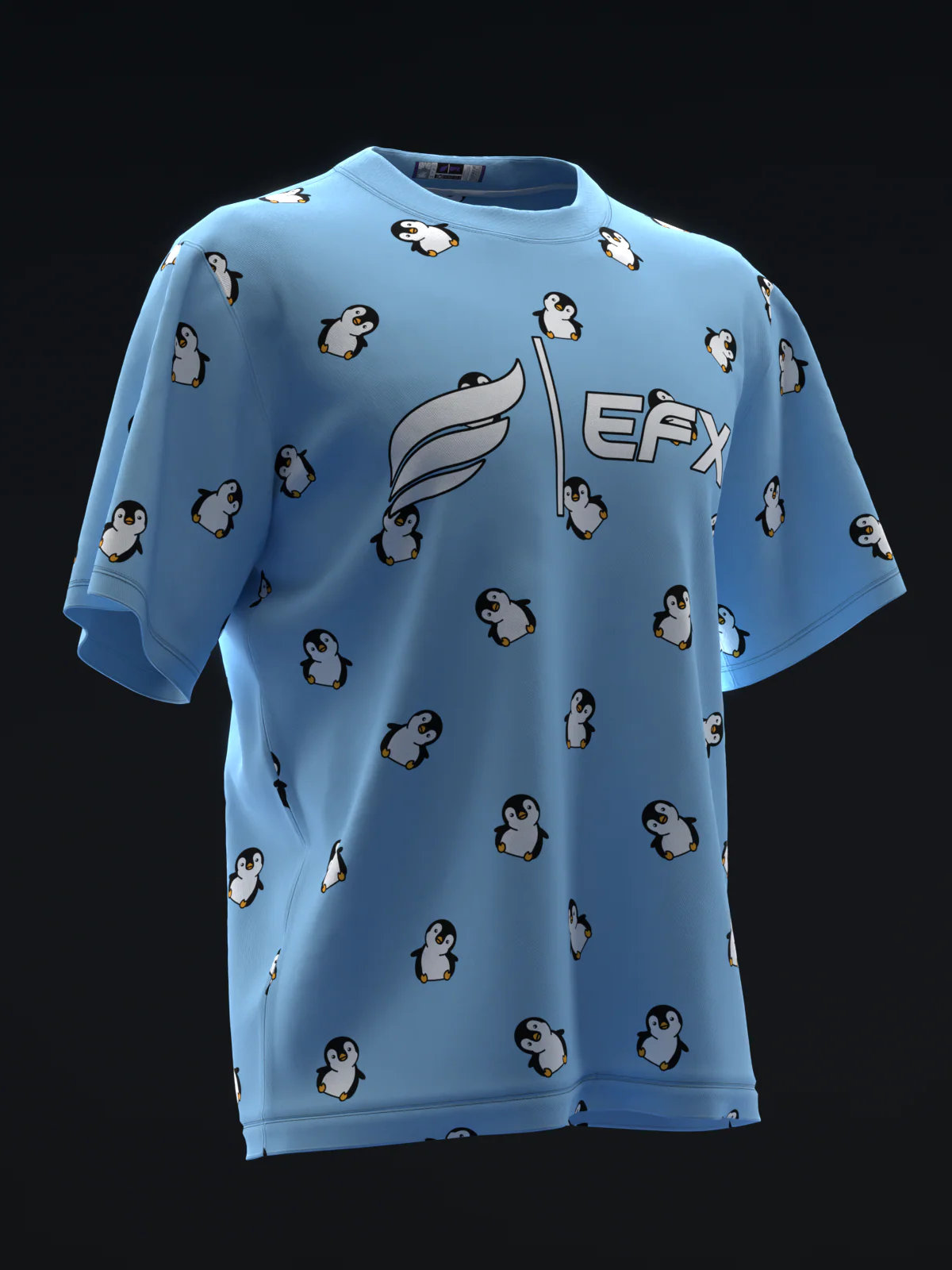 Silly Penguins - Blue - Bowling Jersey - Image 3
