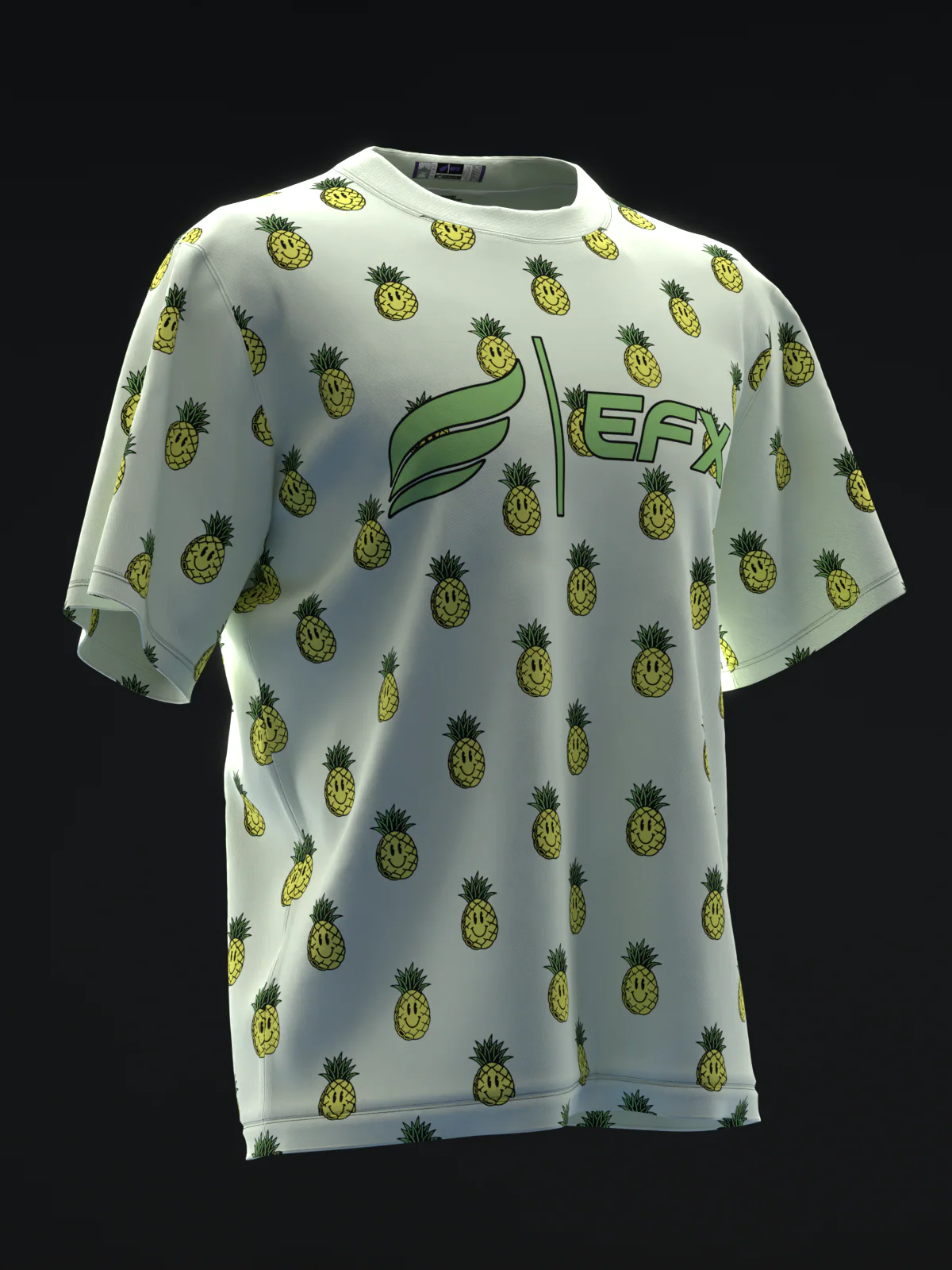 Smiley Pineapples - Green - Bowling Jersey - Image 3