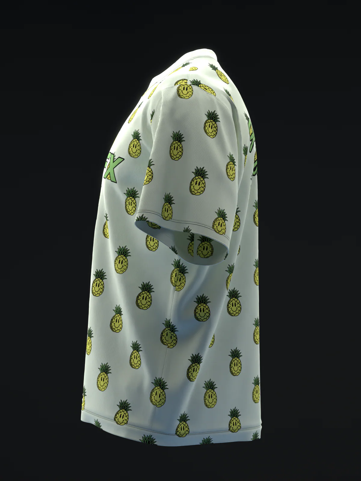 Smiley Pineapples - Green - Bowling Jersey - Image 6