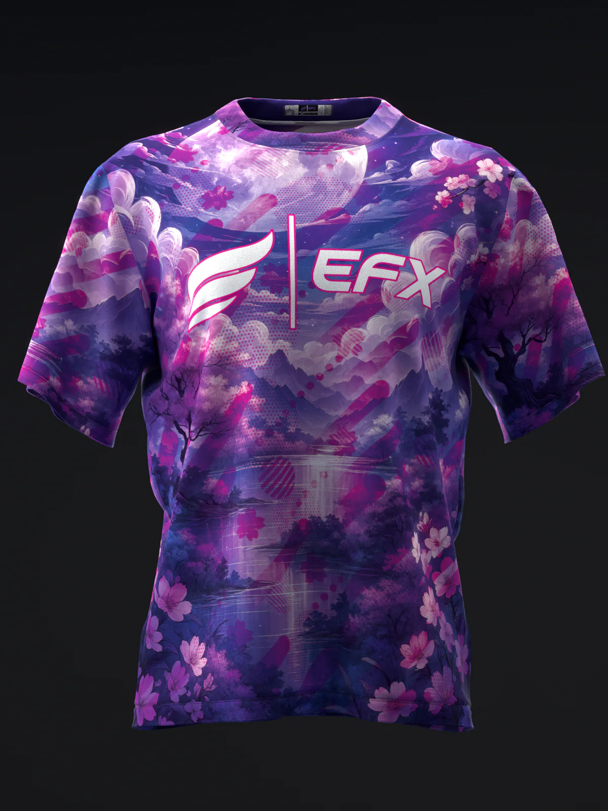 Starlit Sakura - Purple Pink - Bowling Jersey - Image 2