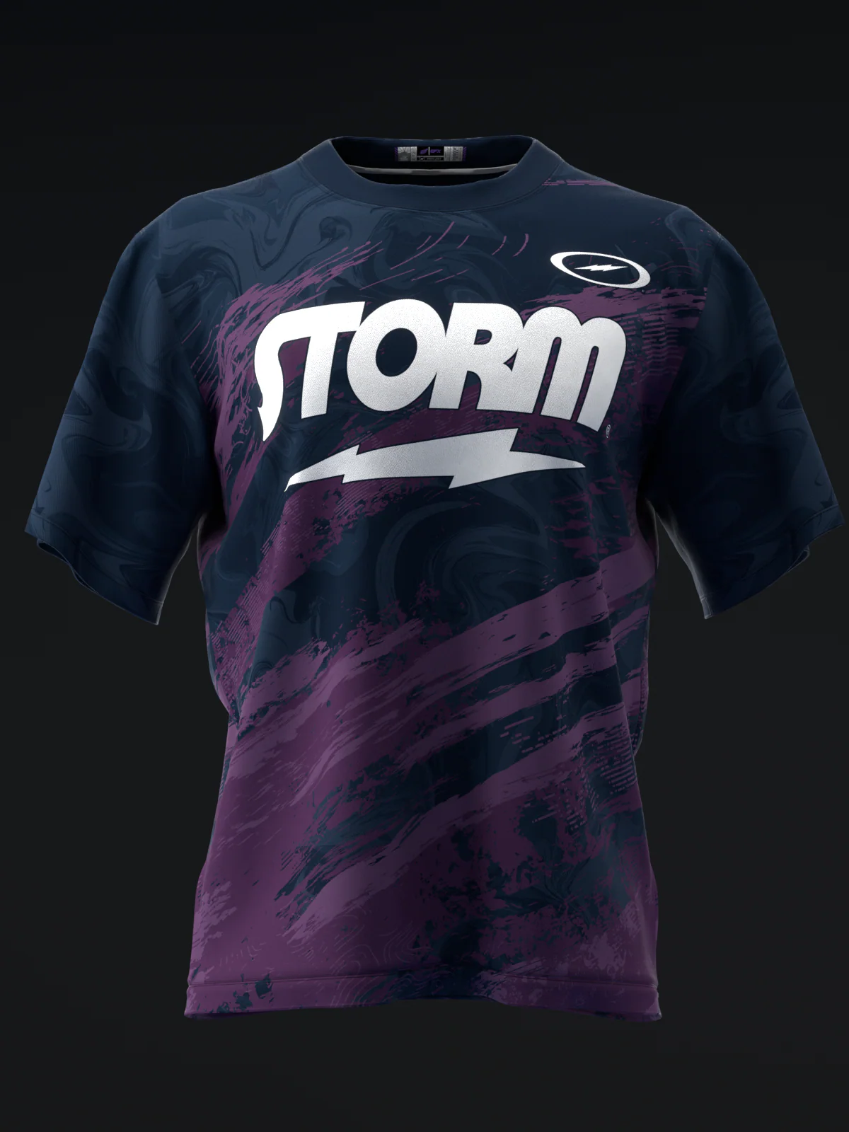 Storm - Tropical Surge Solid Purple Navy - Bowling Jersey - Image 2