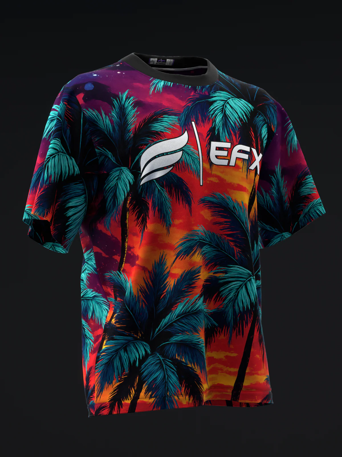 Sunset Palms - Vibrant - Bowling Jersey - Image 3